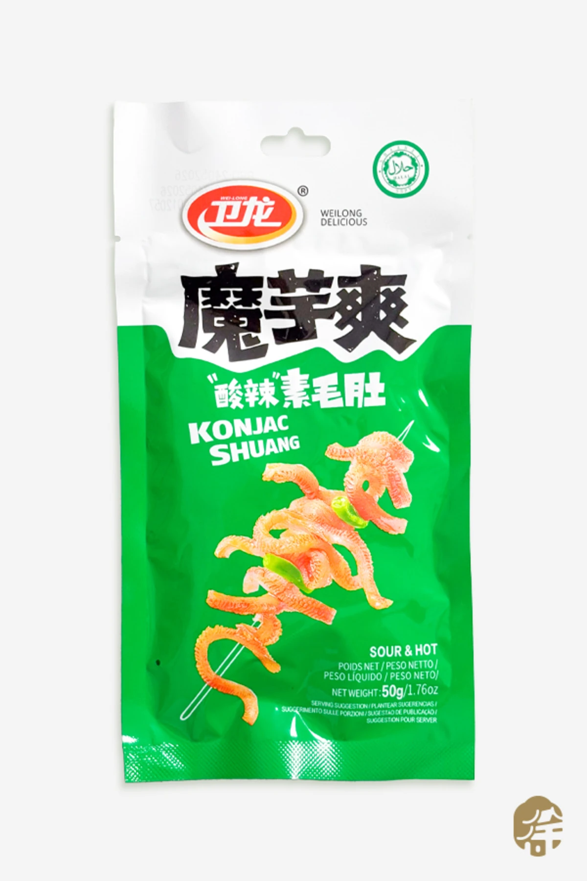 Konyak Unu Ile Hazırlanmış Ekşılı Ve Acılı Atıştırmalık ( Konjac Shuang ) - 50G