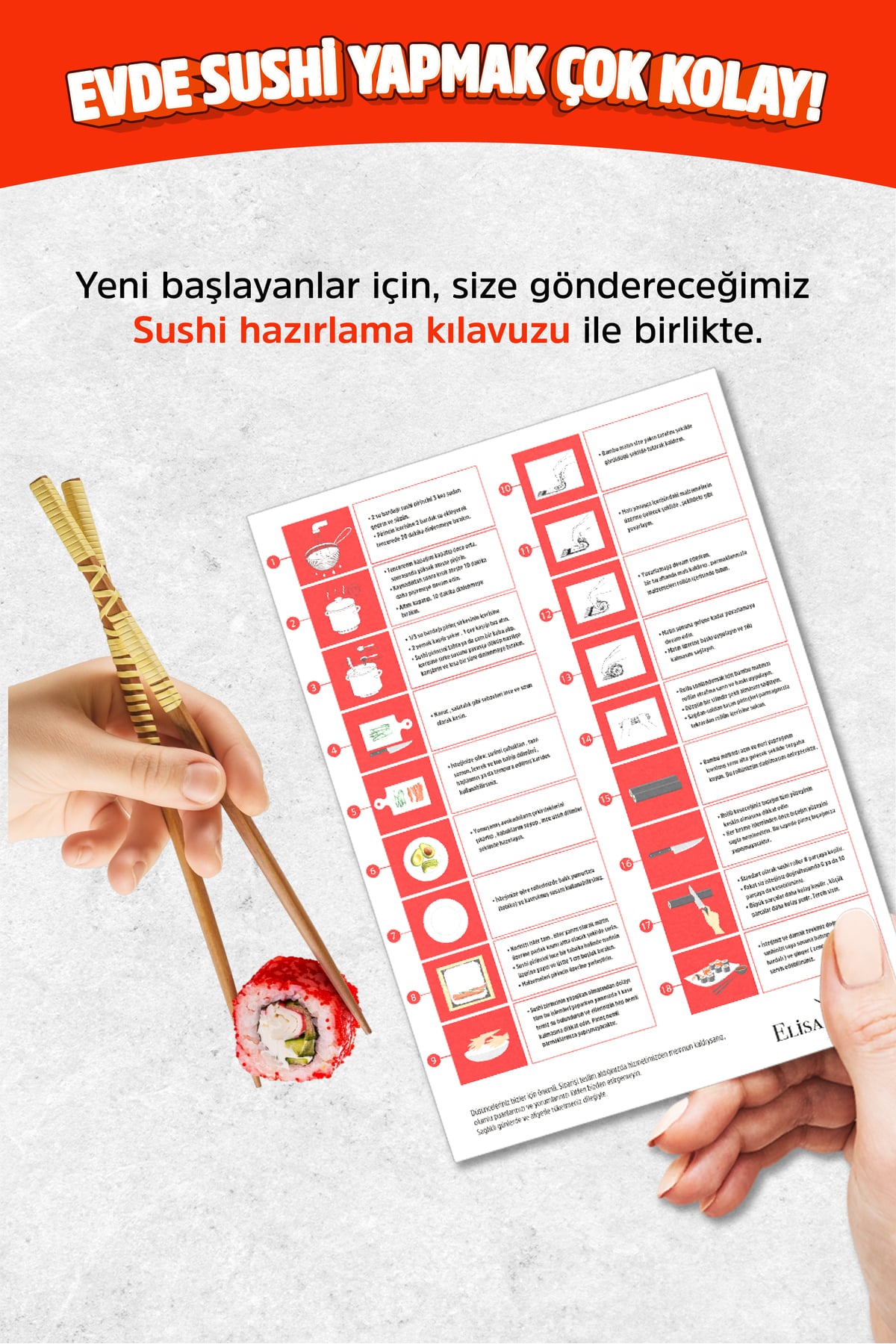 Premium Sushi Seti /Suşi Set (Videolu Anlatım)