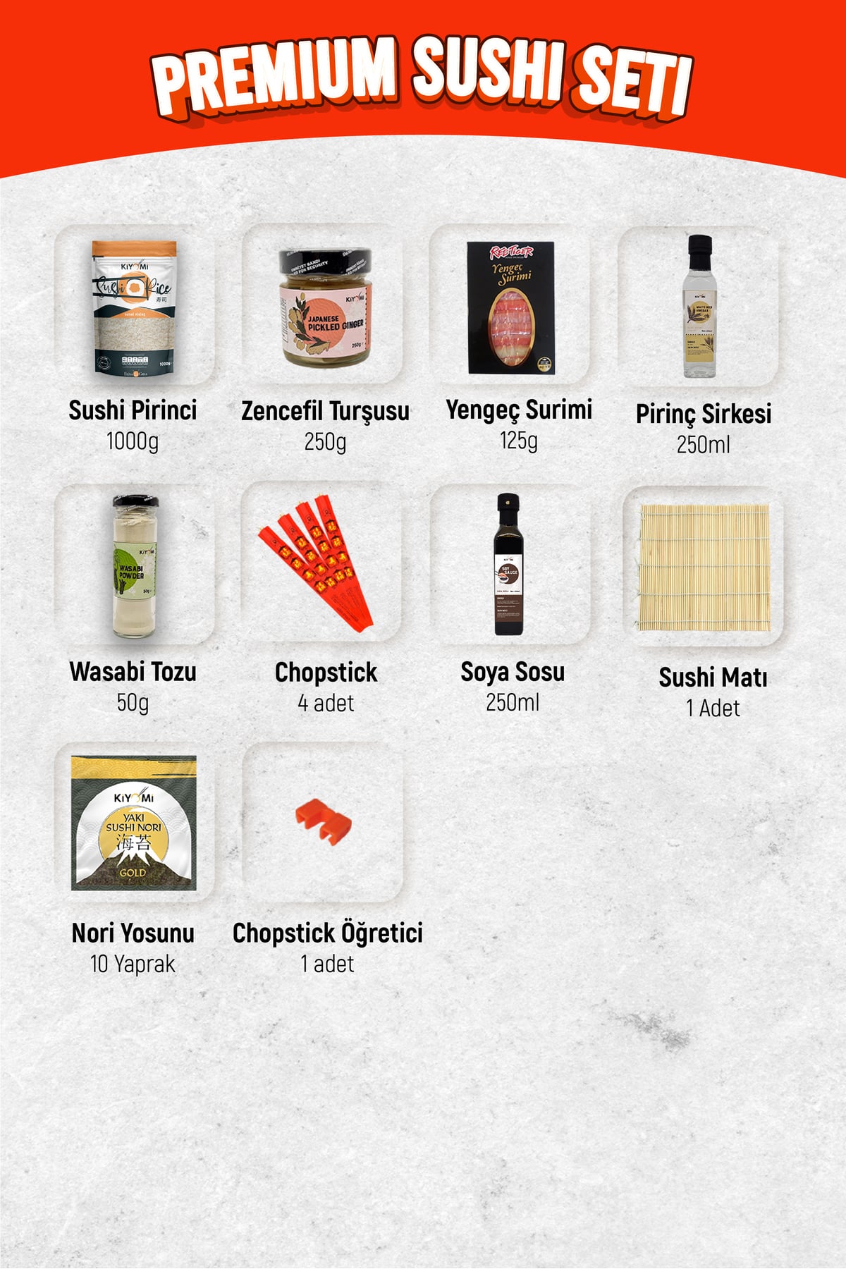Premium Sushi Seti /Suşi Set (Videolu Anlatım)