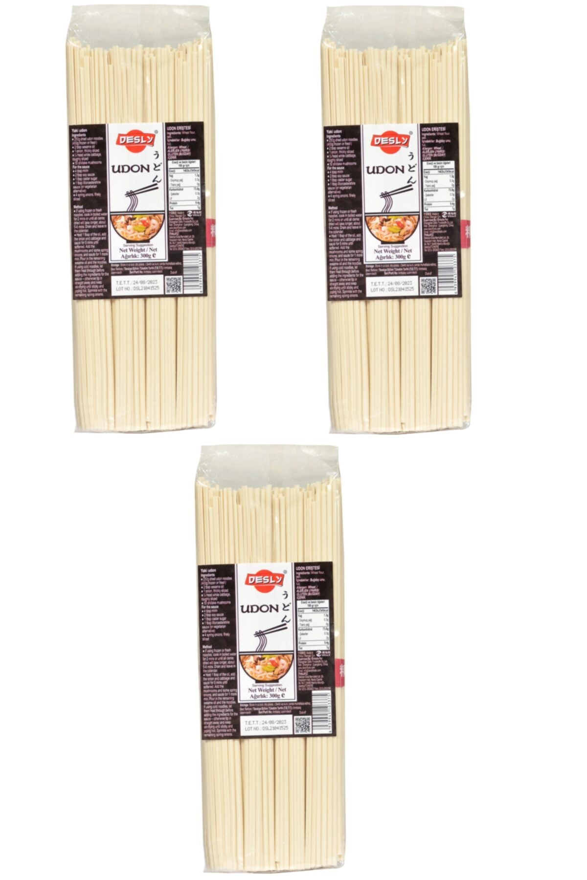 Udon Eriştesi 300 Gr X 3 Adet Set , Japon Eriştesi 300 Gr X 3 Adet Set