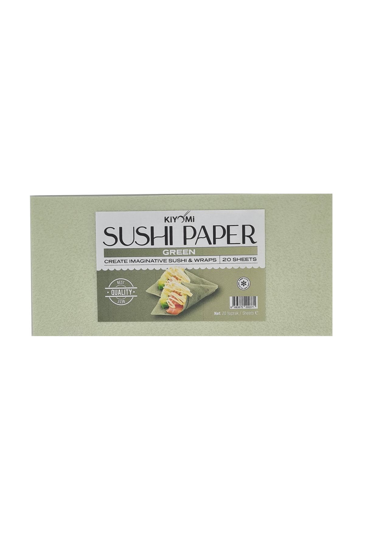 Yeşil Soya Kağıdı - Suşi Kağıdı - Sushi Wrapper - 20 Yaprak