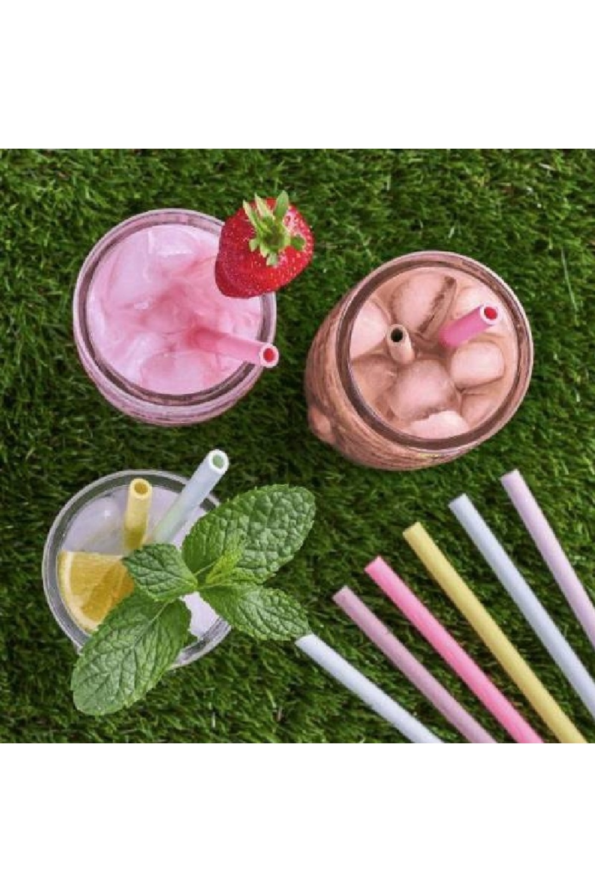 Misket Limon (lime) Aromalı Yenilebilir Pipet - 10 Adet