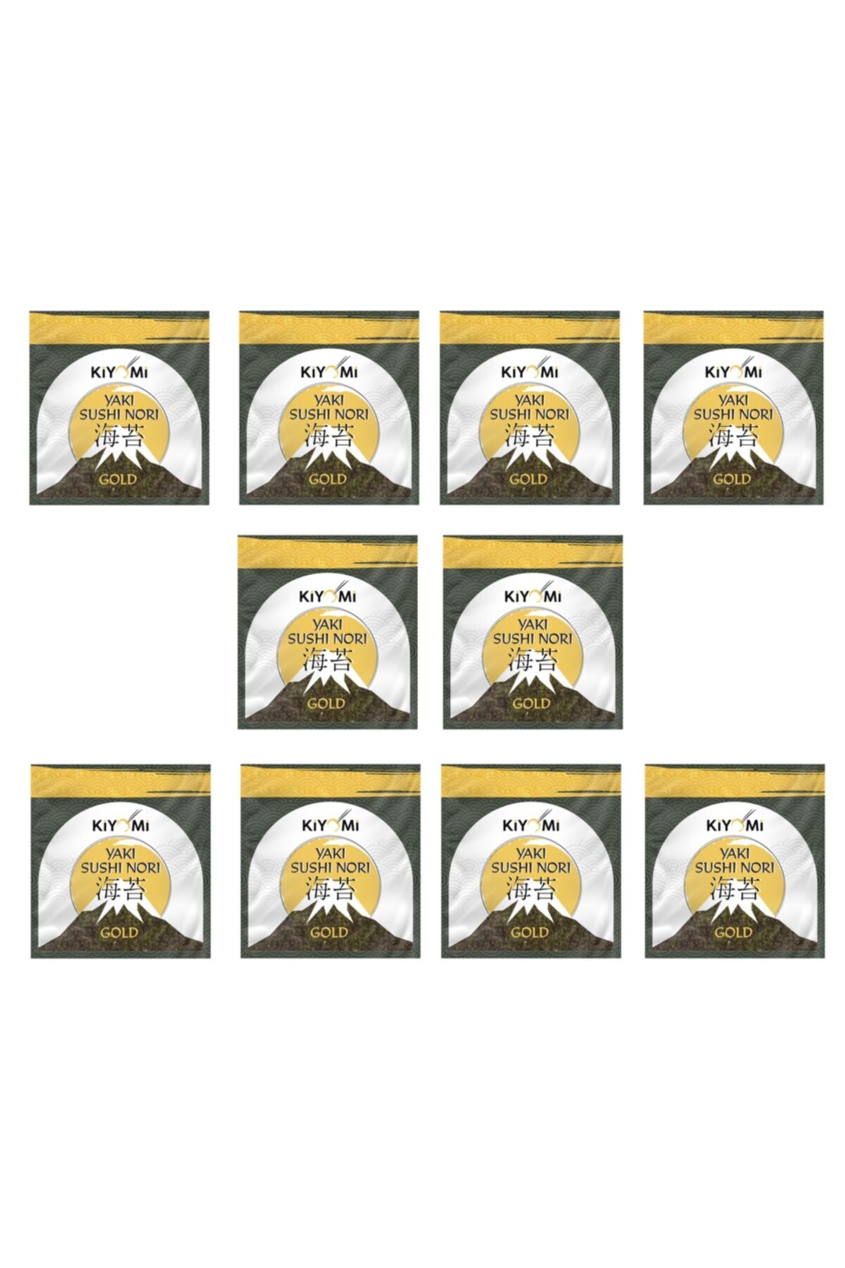 Organik Yaki Nori Gold  Kurutulmuş Deniz Yosunu 5 Yaprak x 10 Adet