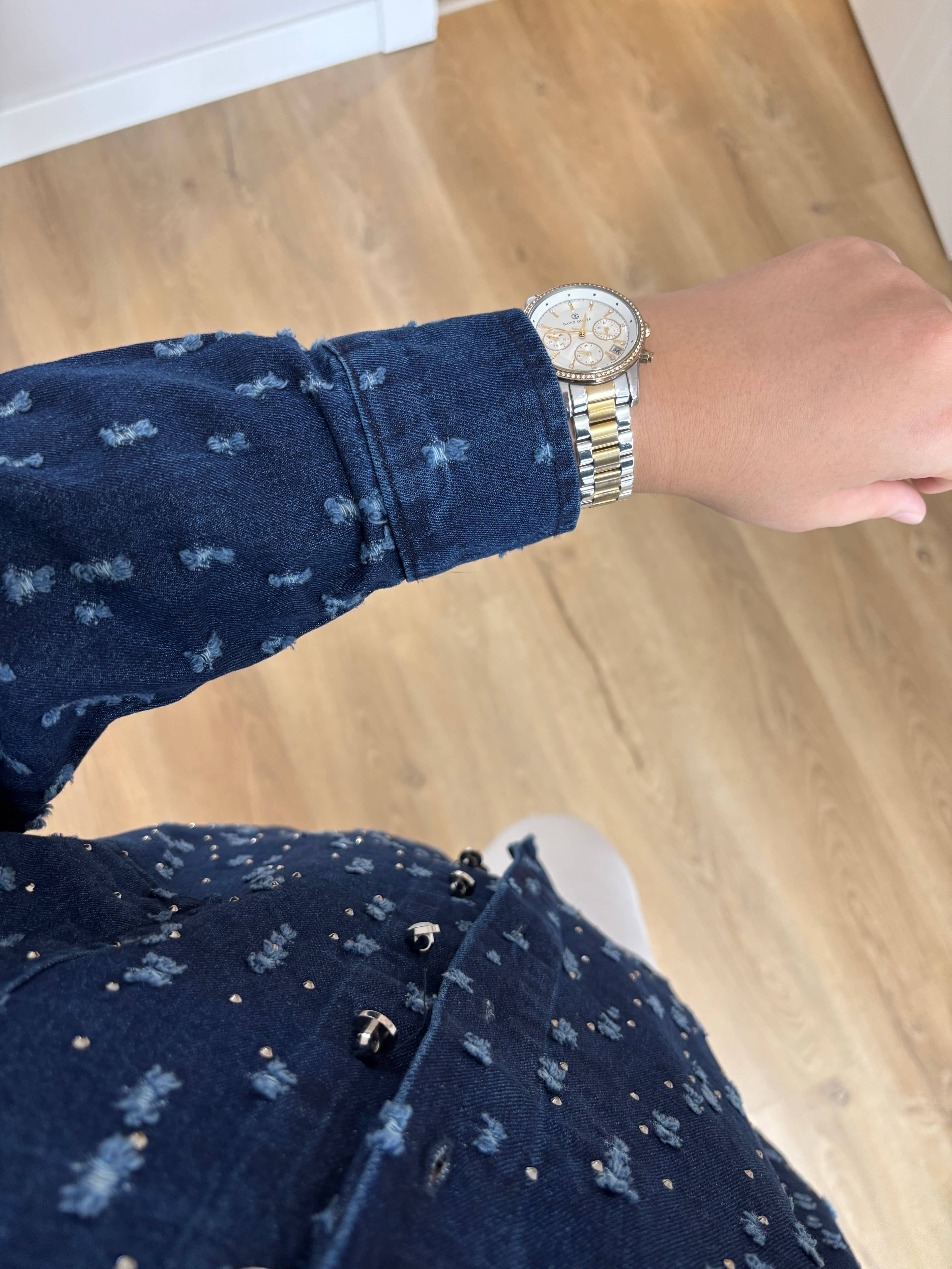 Taşlı Denim Ceket