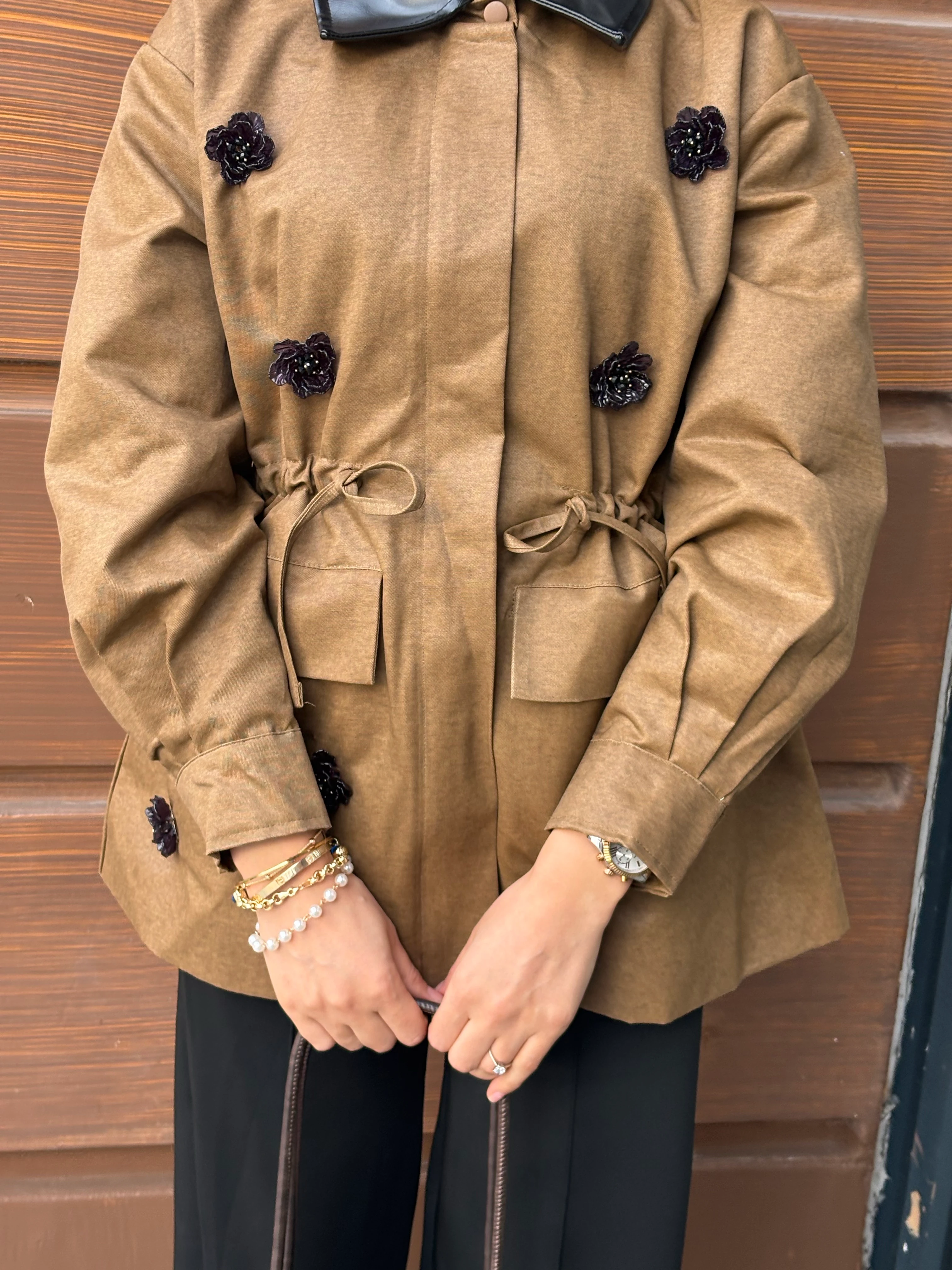 Deri Detaylı Premium Ceket 