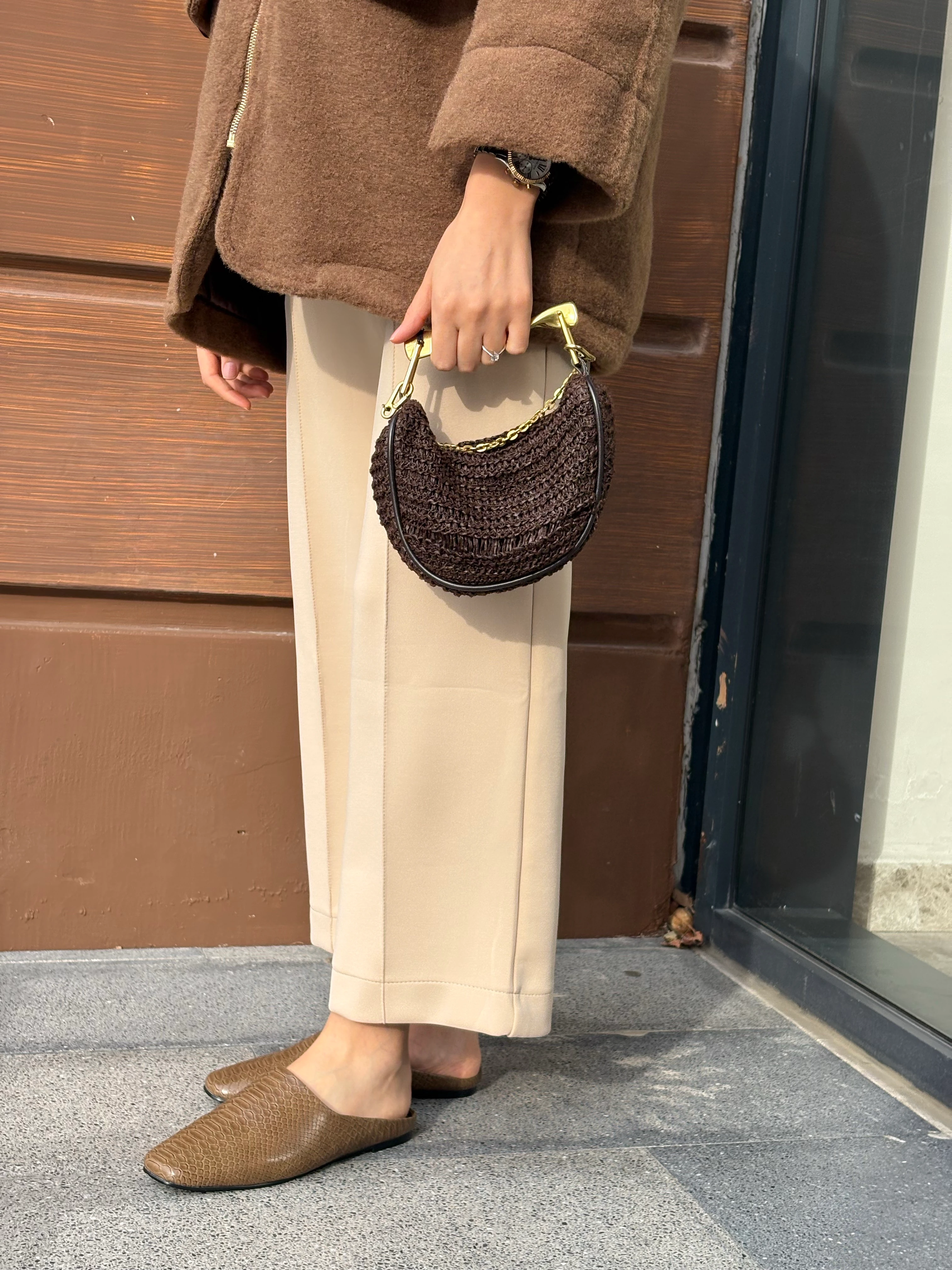 Krem Çımalı scuba pantolon 