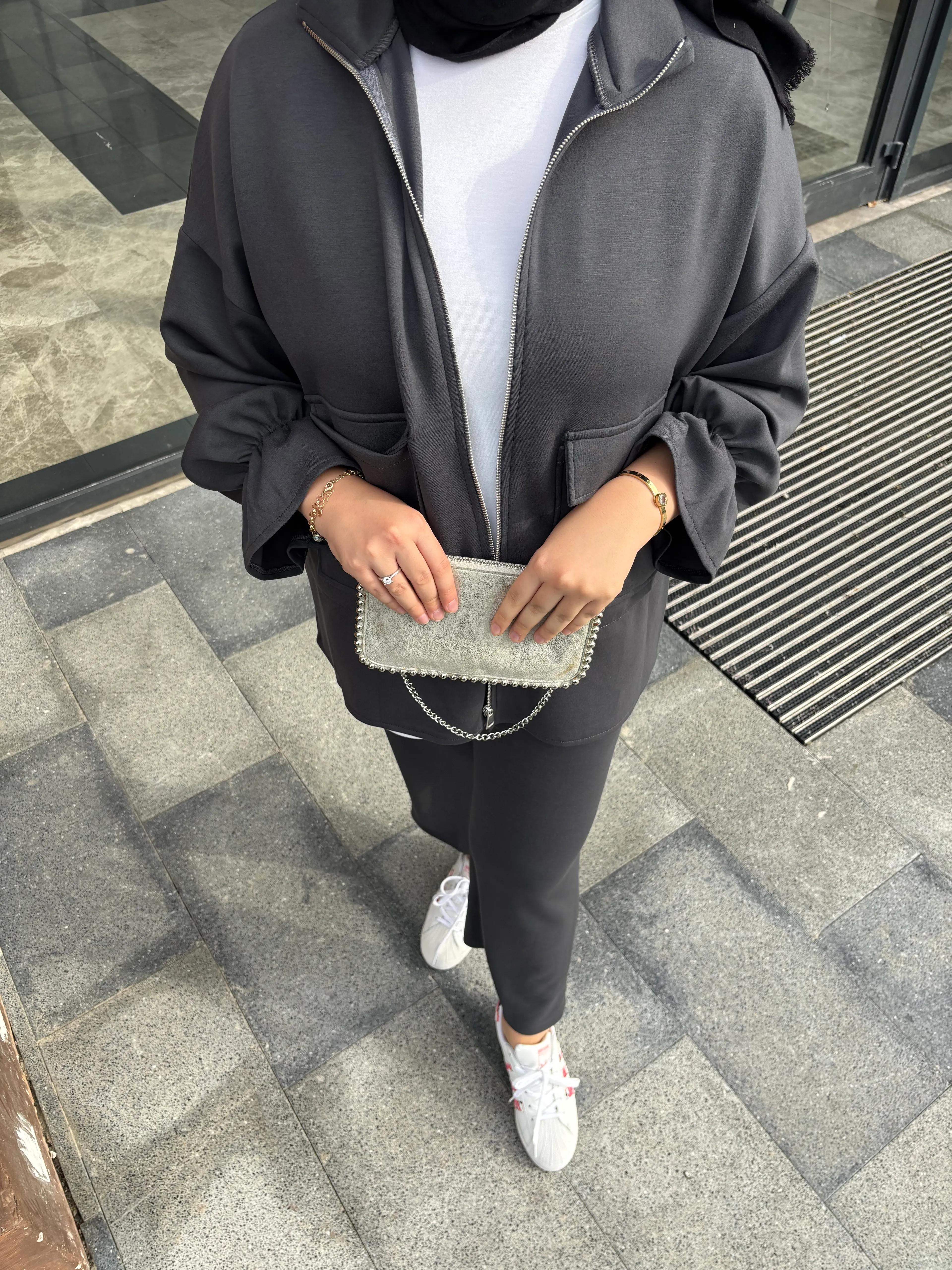 kol detaylı Oysho takım antrasit