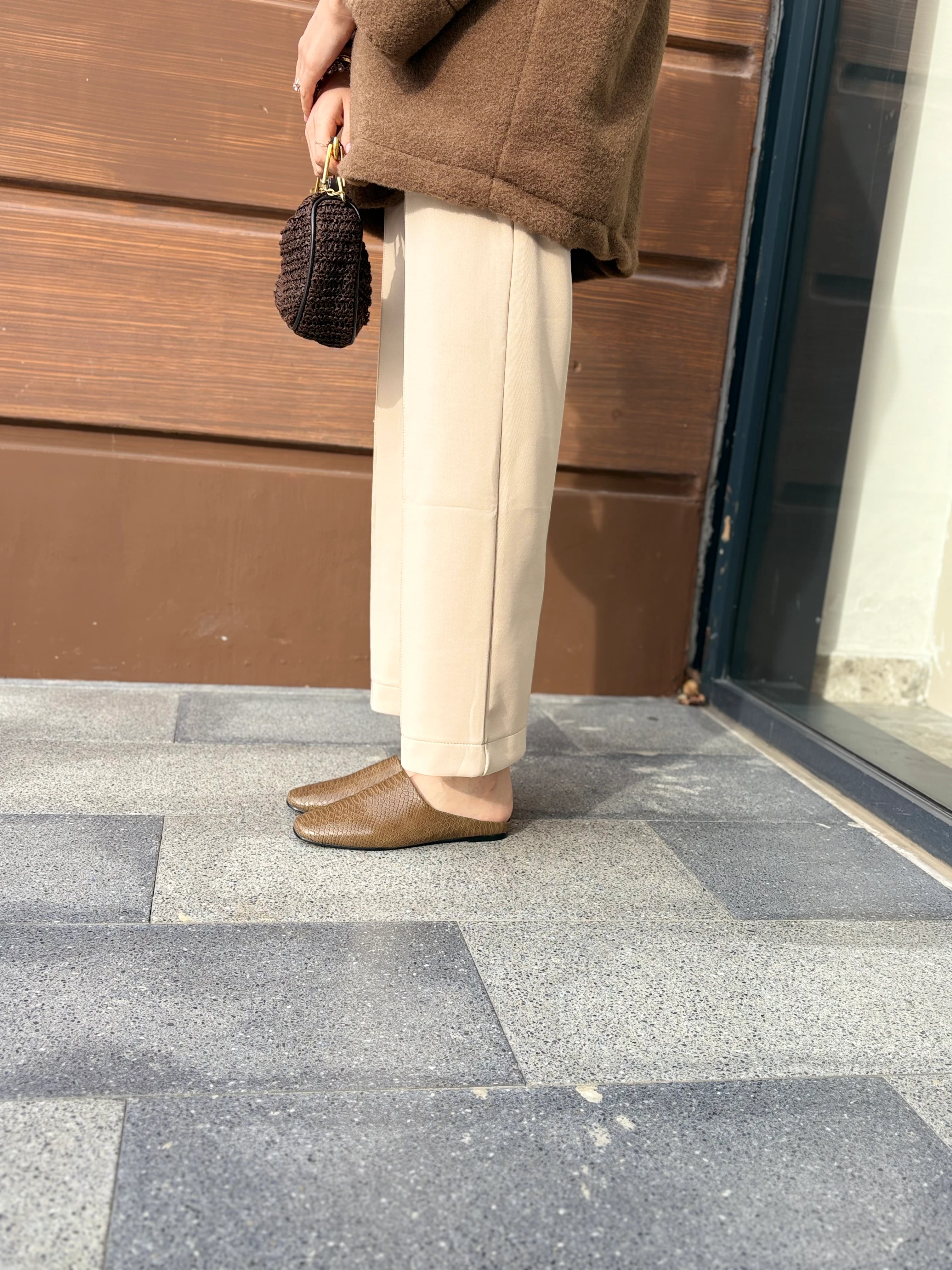 Krem Çımalı scuba pantolon 