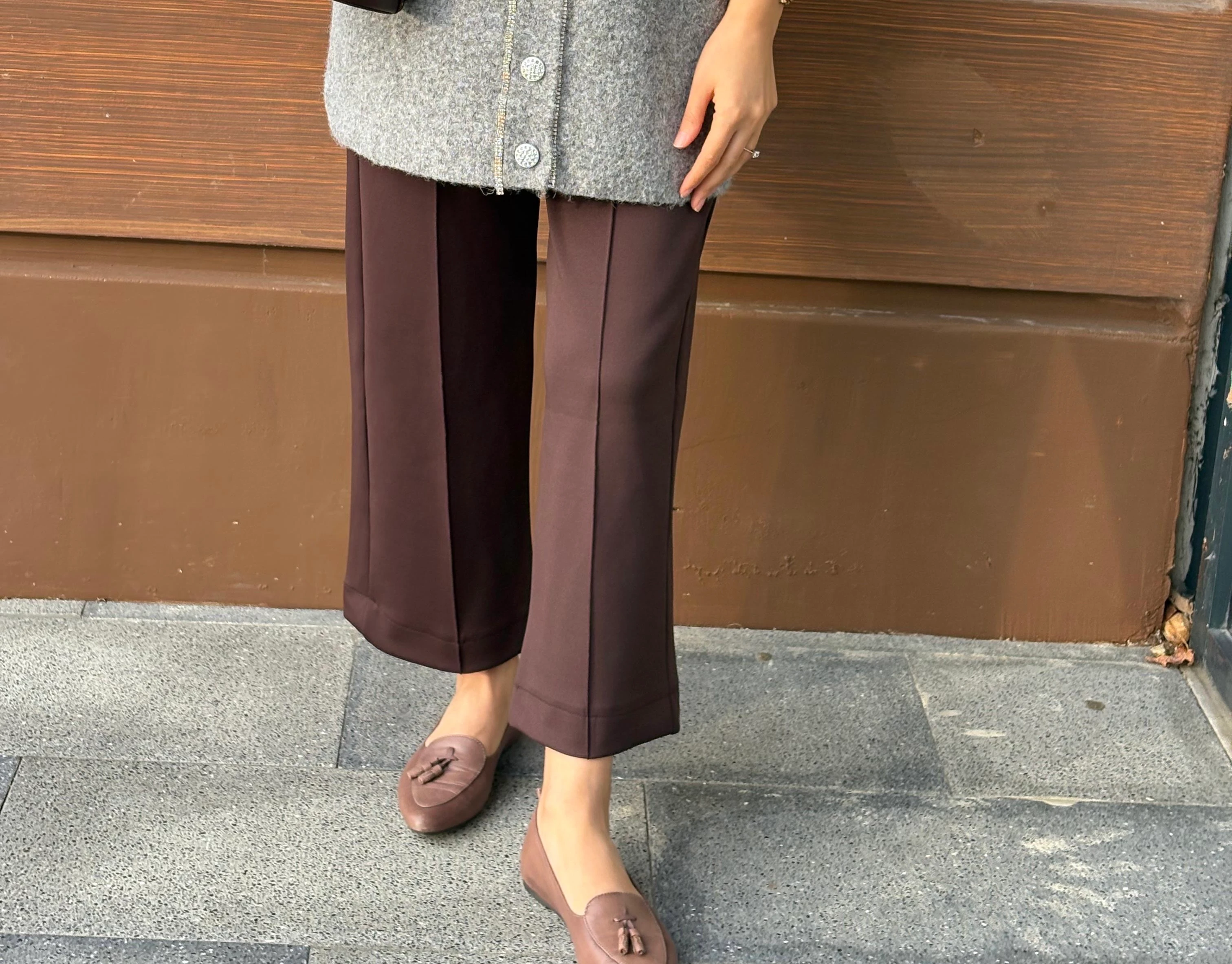 kahverengi Çımalı scuba pantolon