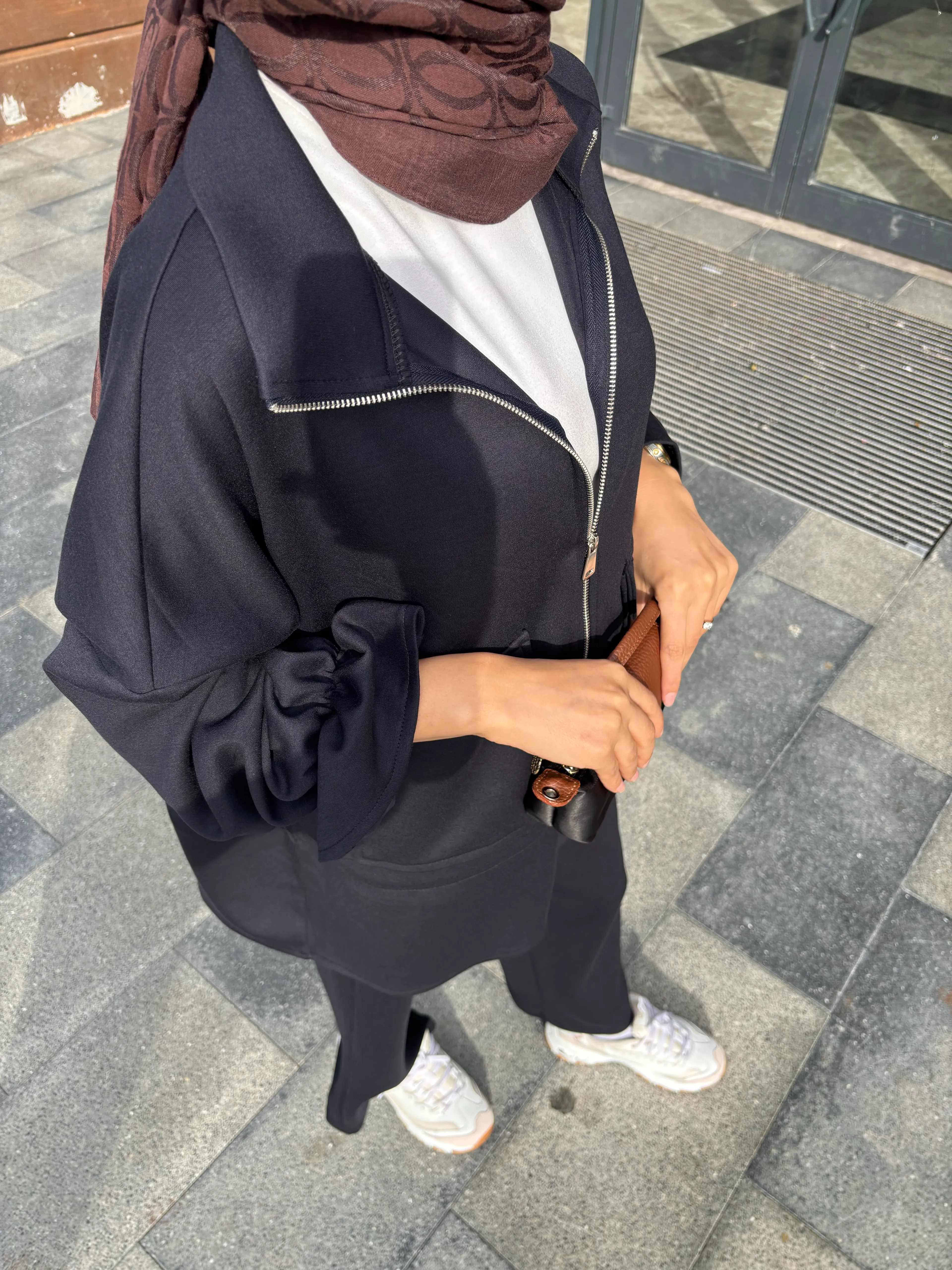 kol detaylı oysho takım lacivert