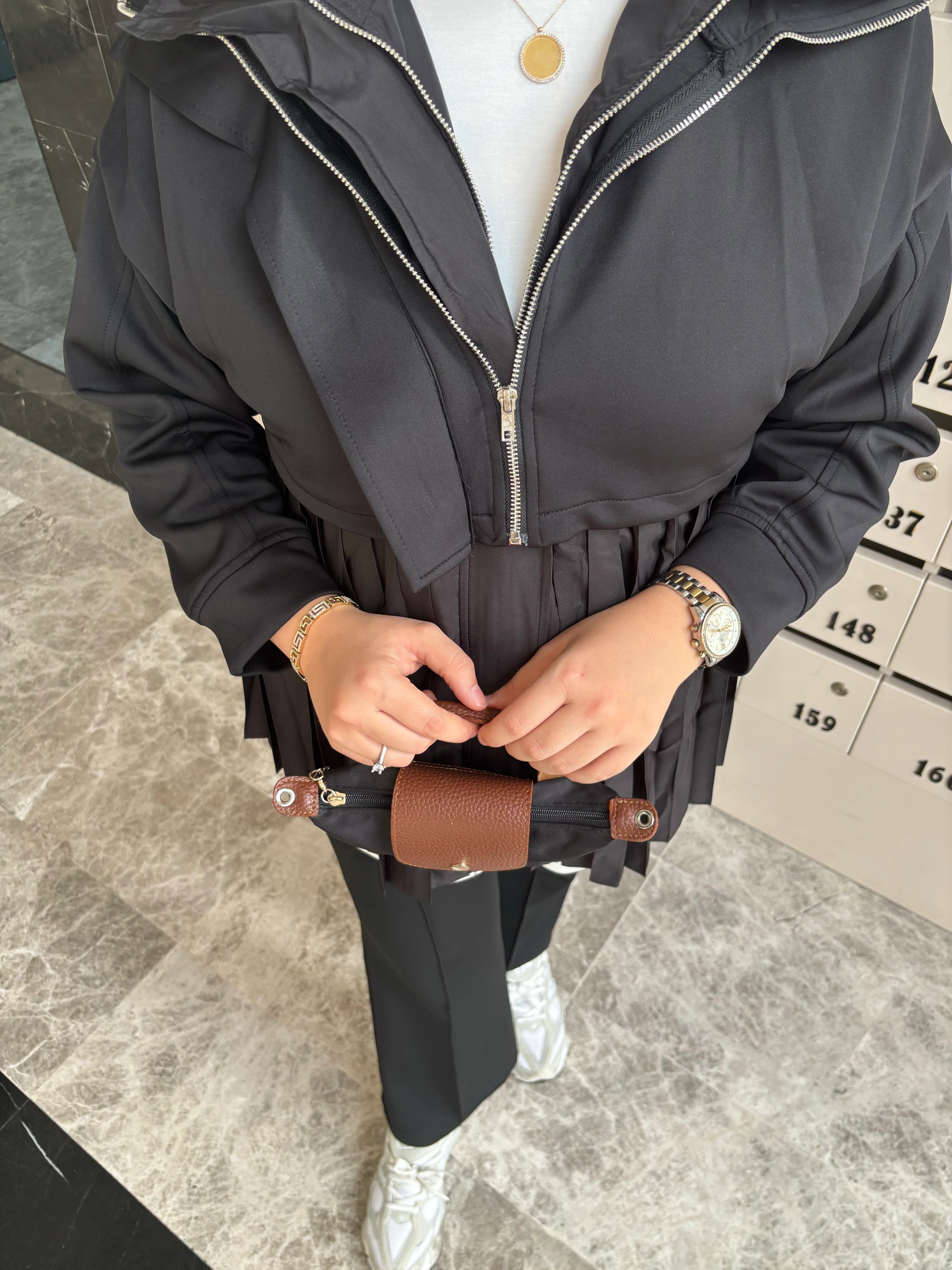 Paraşüt Kumaş Fermuarlı Ceket