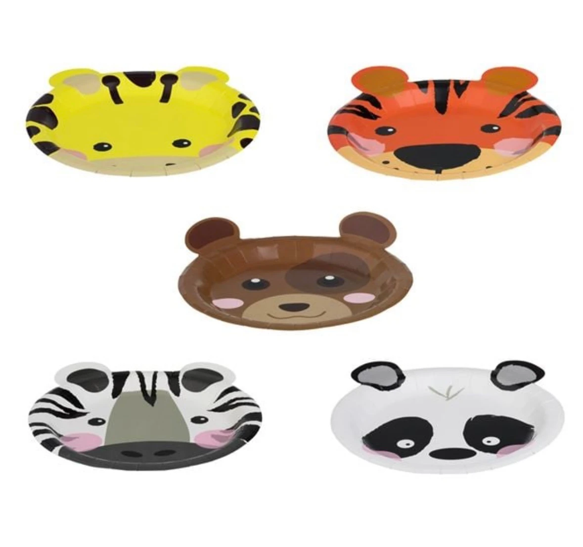 25 Kişilik Karışık Hayvan Figürlü Yemek Tabağı 