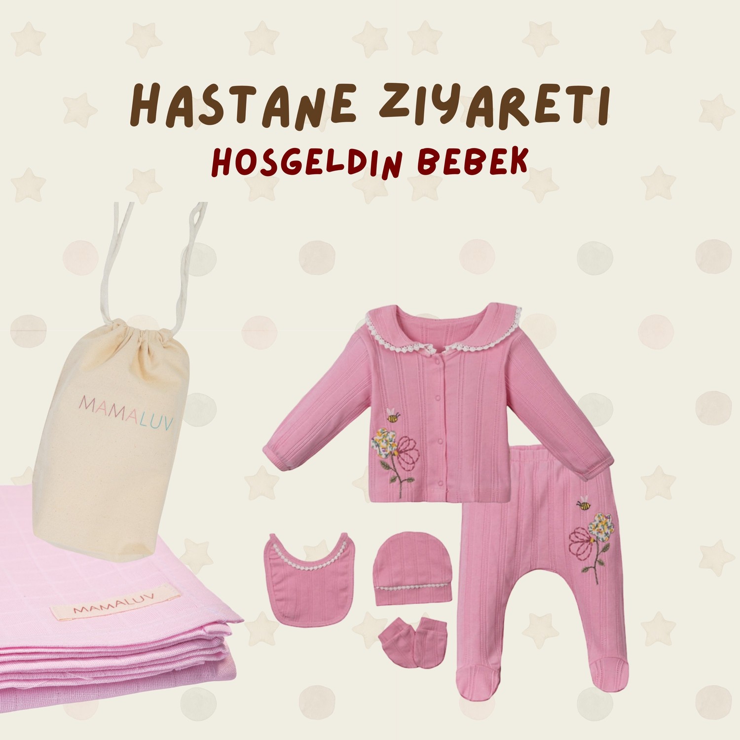 Hoşgeldin Bebek Hediyesi-Pembe