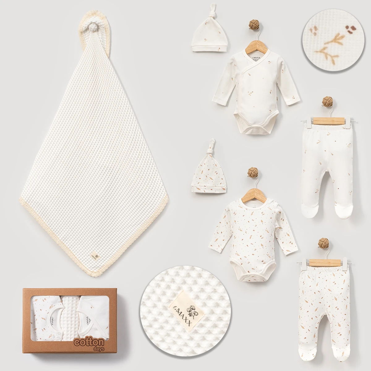 Kız Bebek Battaniyeli 7'li Set 0-3 Ay