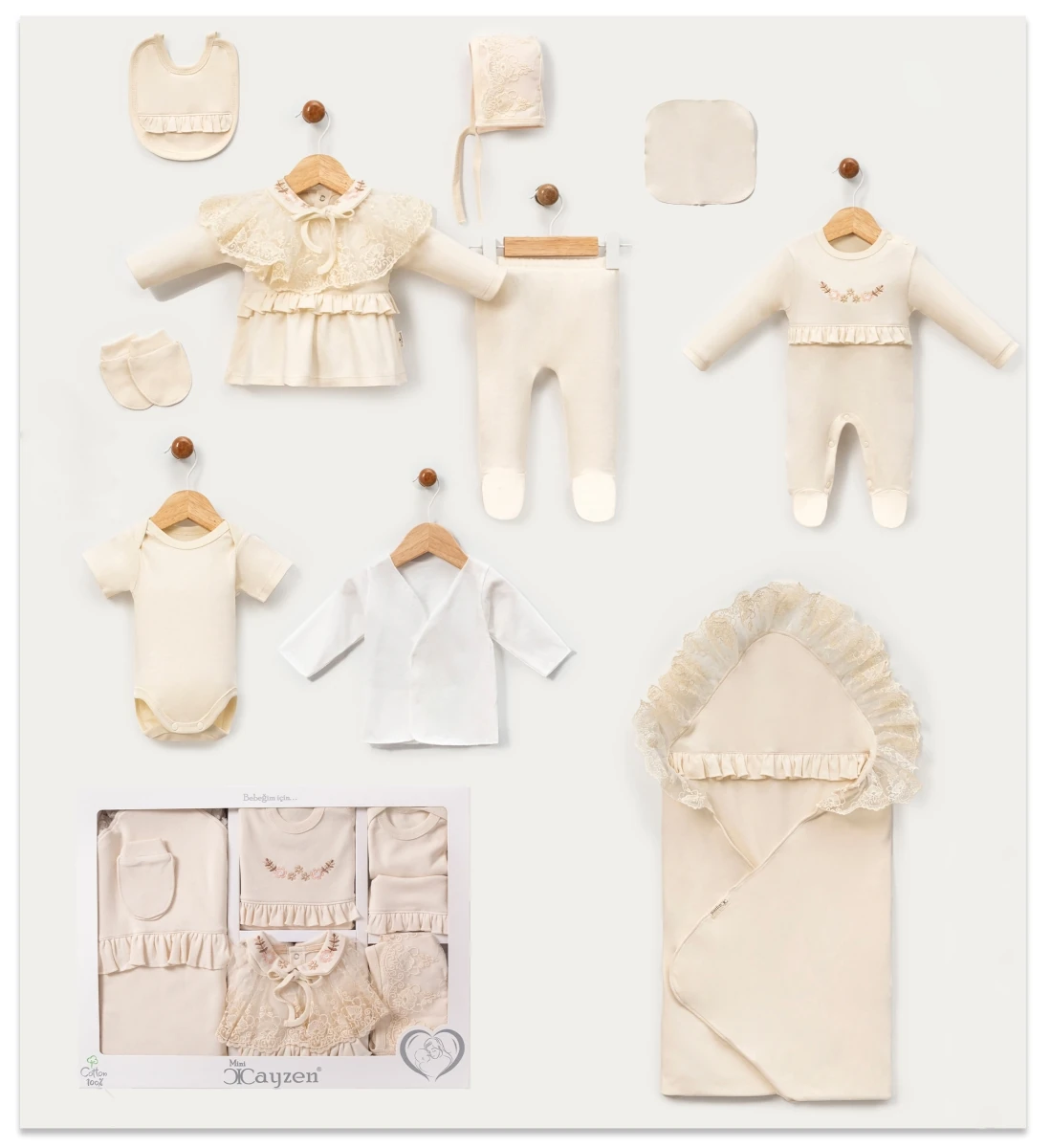 Dantel Yakalı 10'lu Set