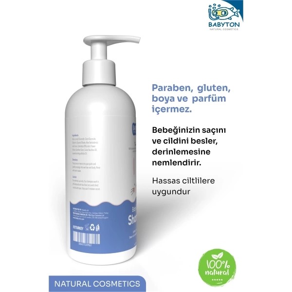 Babyton Göz Yakmayan Doğal Bebek ve Çocuk Şampuanı 400 ml