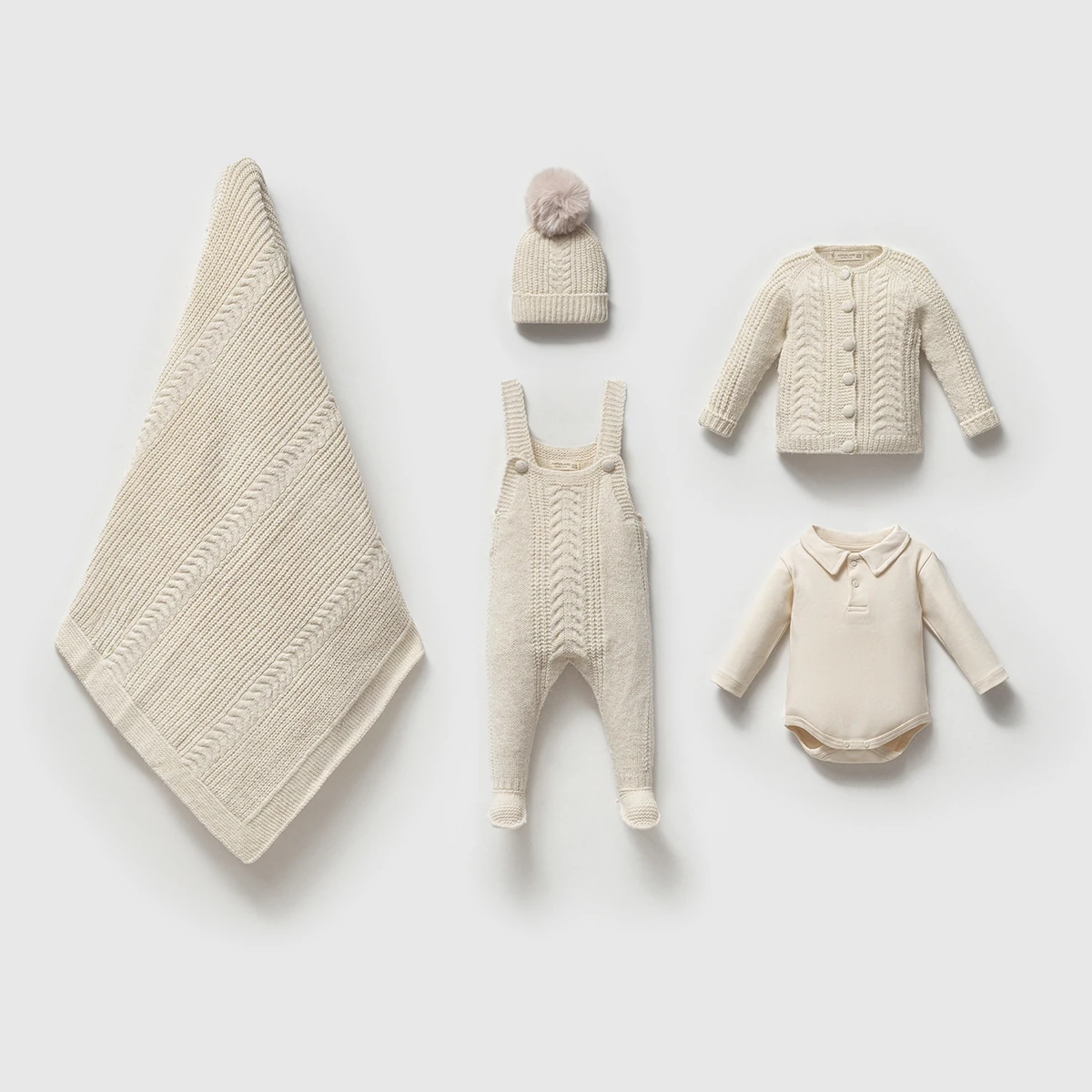 Premium Unisex Triko Salopet SET 0-3 Ay