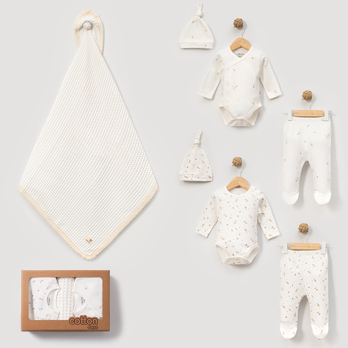 Kız Bebek Battaniyeli 7'li Set 0-3 Ay