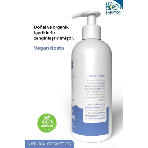 Babyton Göz Yakmayan Doğal Bebek ve Çocuk Şampuanı 400 ml