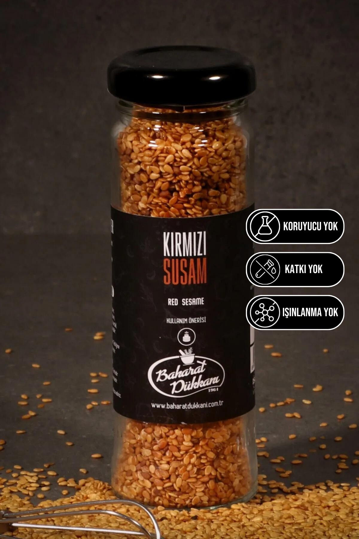 Kırmızı Susam 65gr (cam)