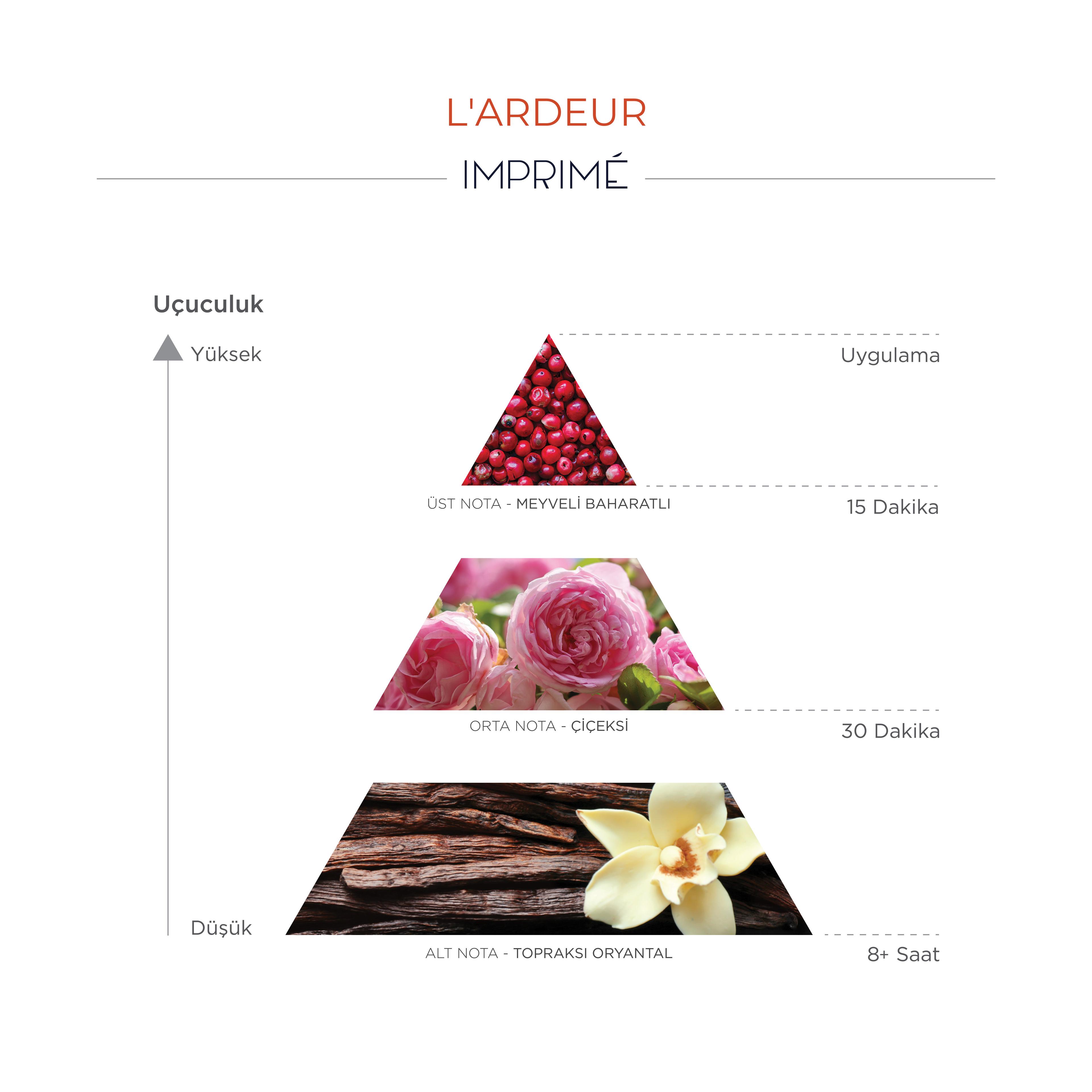 L'ardeur Edp Unisex Parfüm 50ml | Oryantal, Çiçeksi | Ahududu, Safran, Gül, Manolya, Amber, Vetiver