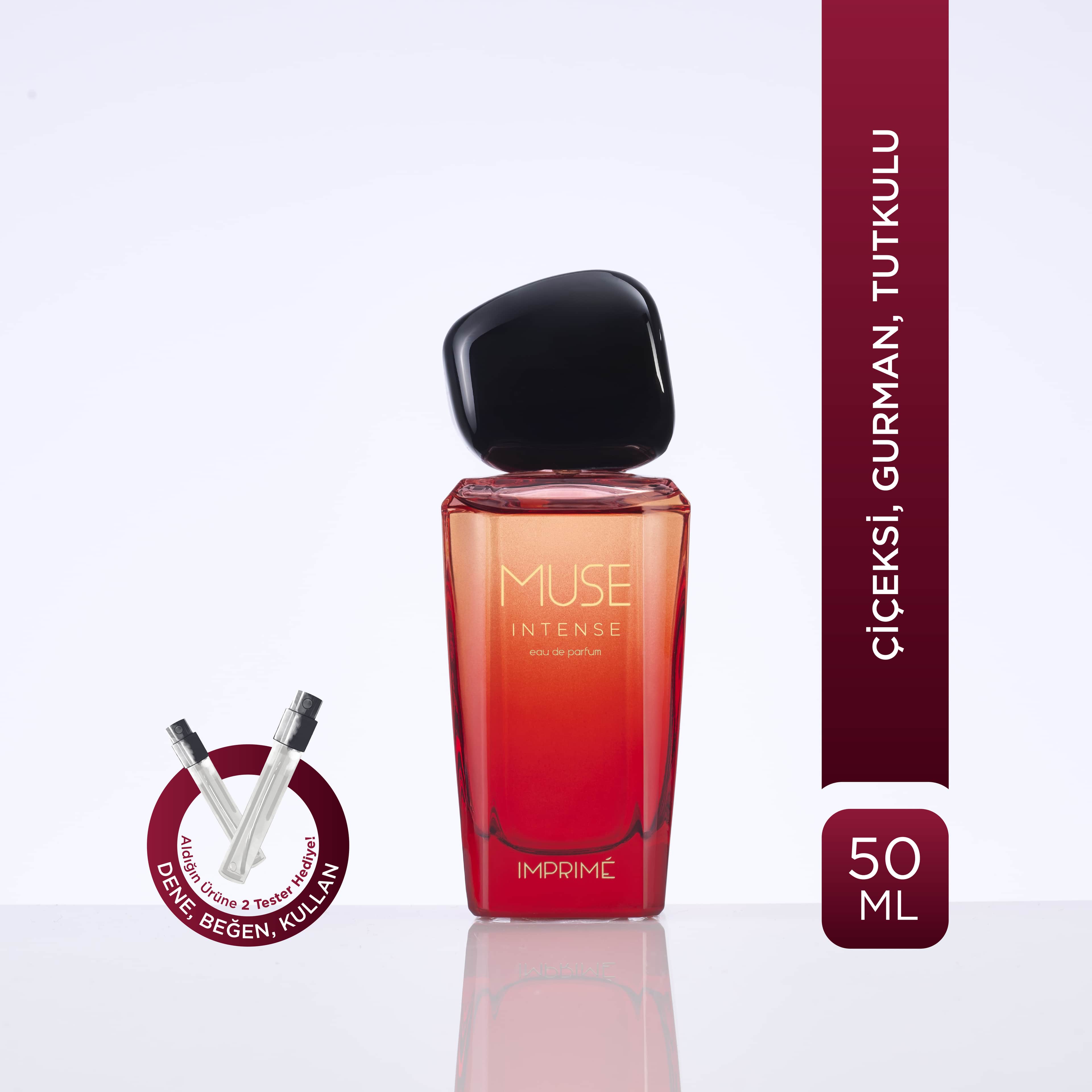 Muse Intense EDP Kadın Parfüm 50 ml | Çiçeksi ve Gurman | Frenk Üzümü, Çikolata, Vanilya, Pralin