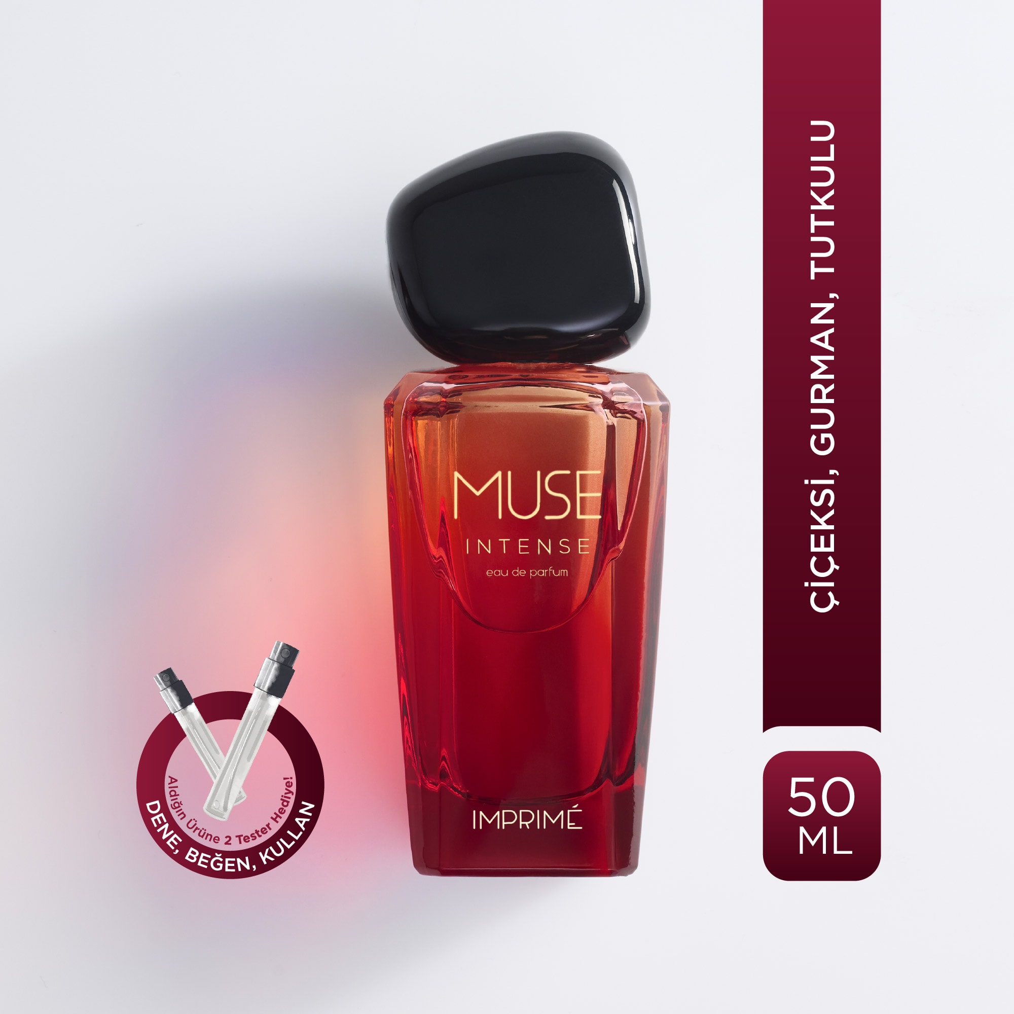 Muse Intense EDP Kadın Parfüm 50 ml | Çiçeksi ve Gurman | Frenk Üzümü, Çikolata, Vanilya, Pralin