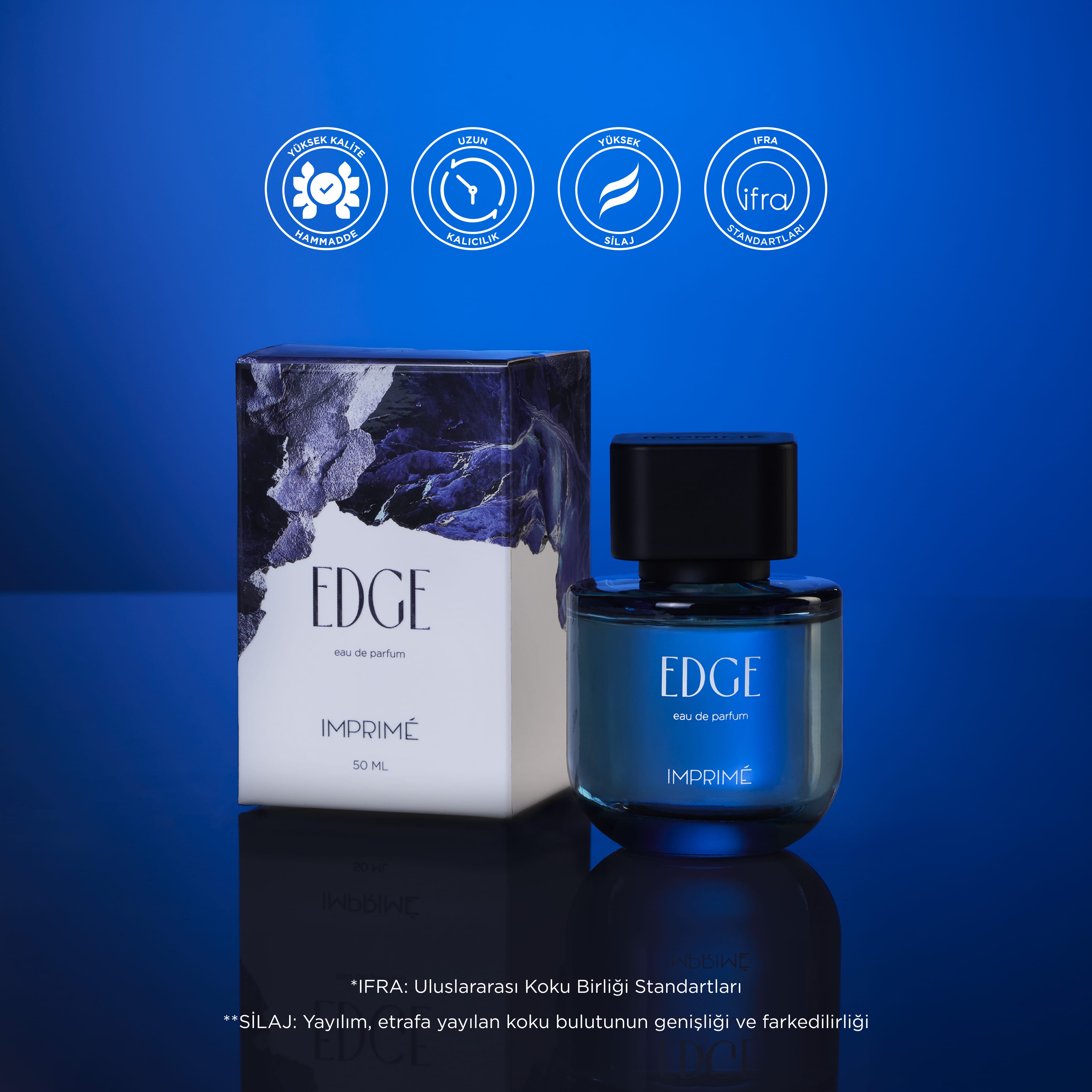 Imprime Edge EDP Kadın Parfüm 50ml | Aromatik & Odunsu | Bergamot, Limon, Pembe Biber, Lavanta, Amber, Misk