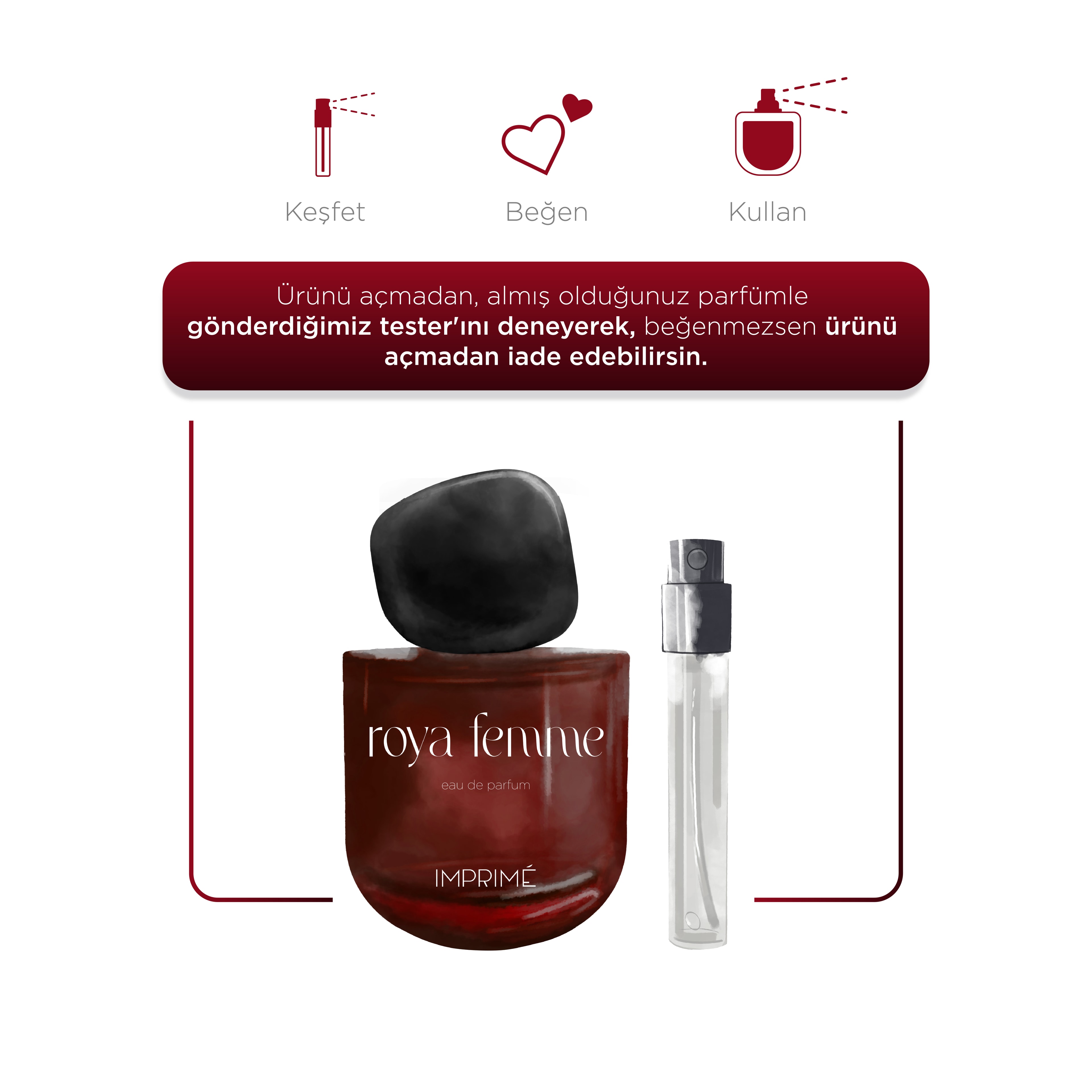 Imprime Roya Femme  EDP Kadın Parfüm 50ml | Oryantal & Çiçeksi |Biberiye, Sardunya, Sandal Ağacı, Vanilya 
