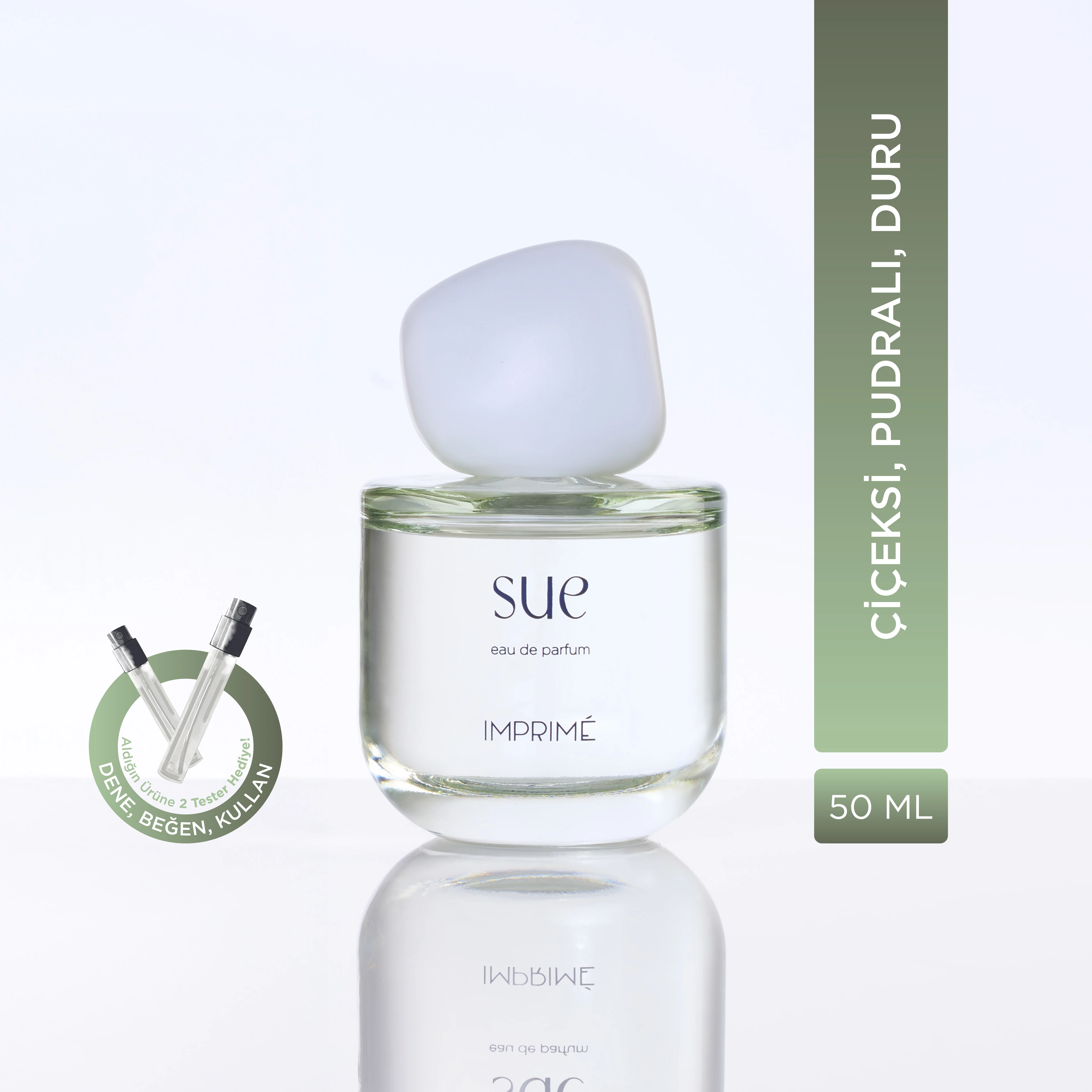 Imprime Sue EDP Kadın Parfüm 50ml | Çiçeksi & Pudralı | Şakayık, Limon, Gül, Müge, Manolya, Misk