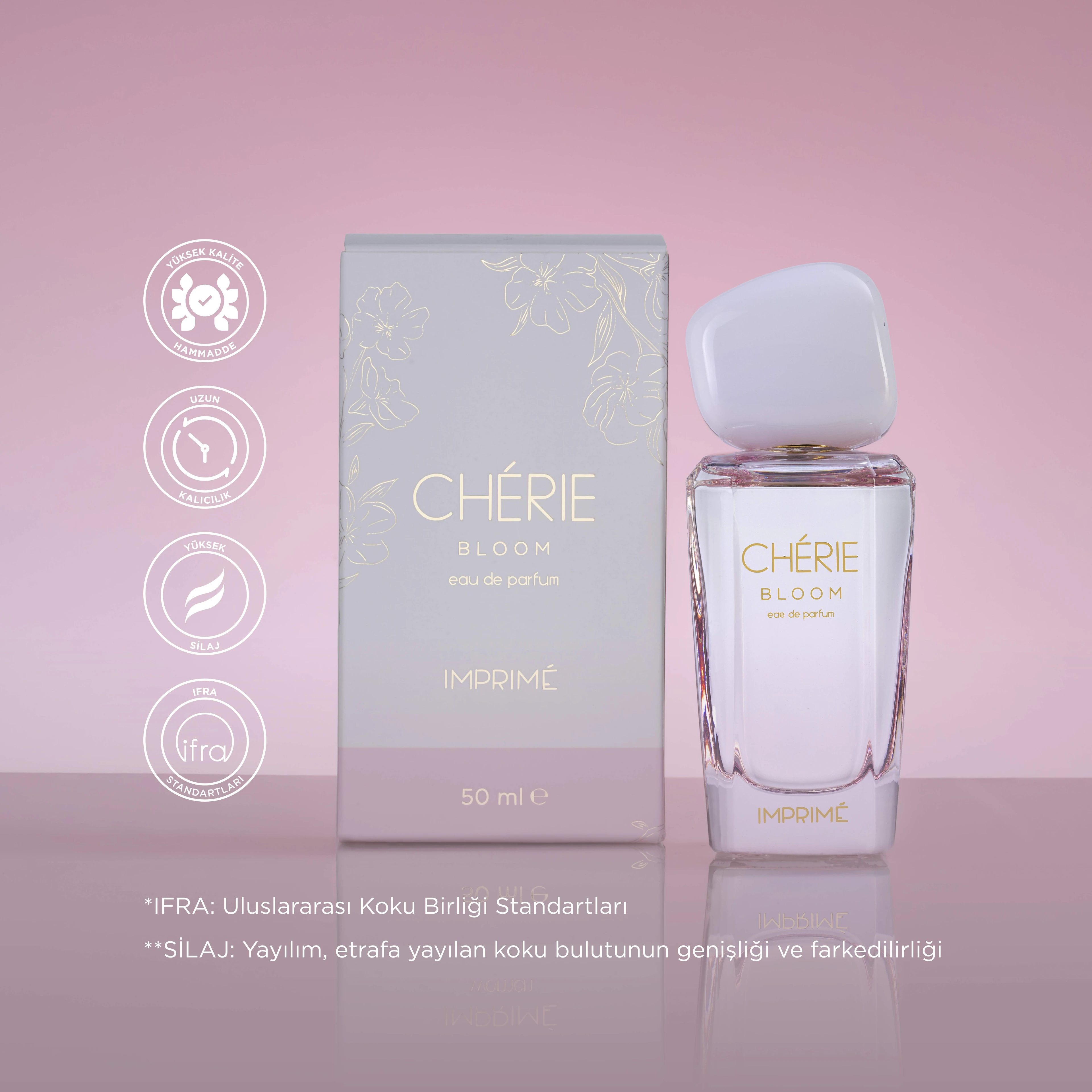 Chérie Bloom EDP for Women 50ml | Fruity & Vanilla | Peach, Lily of the Valley, Vanilla, Musk