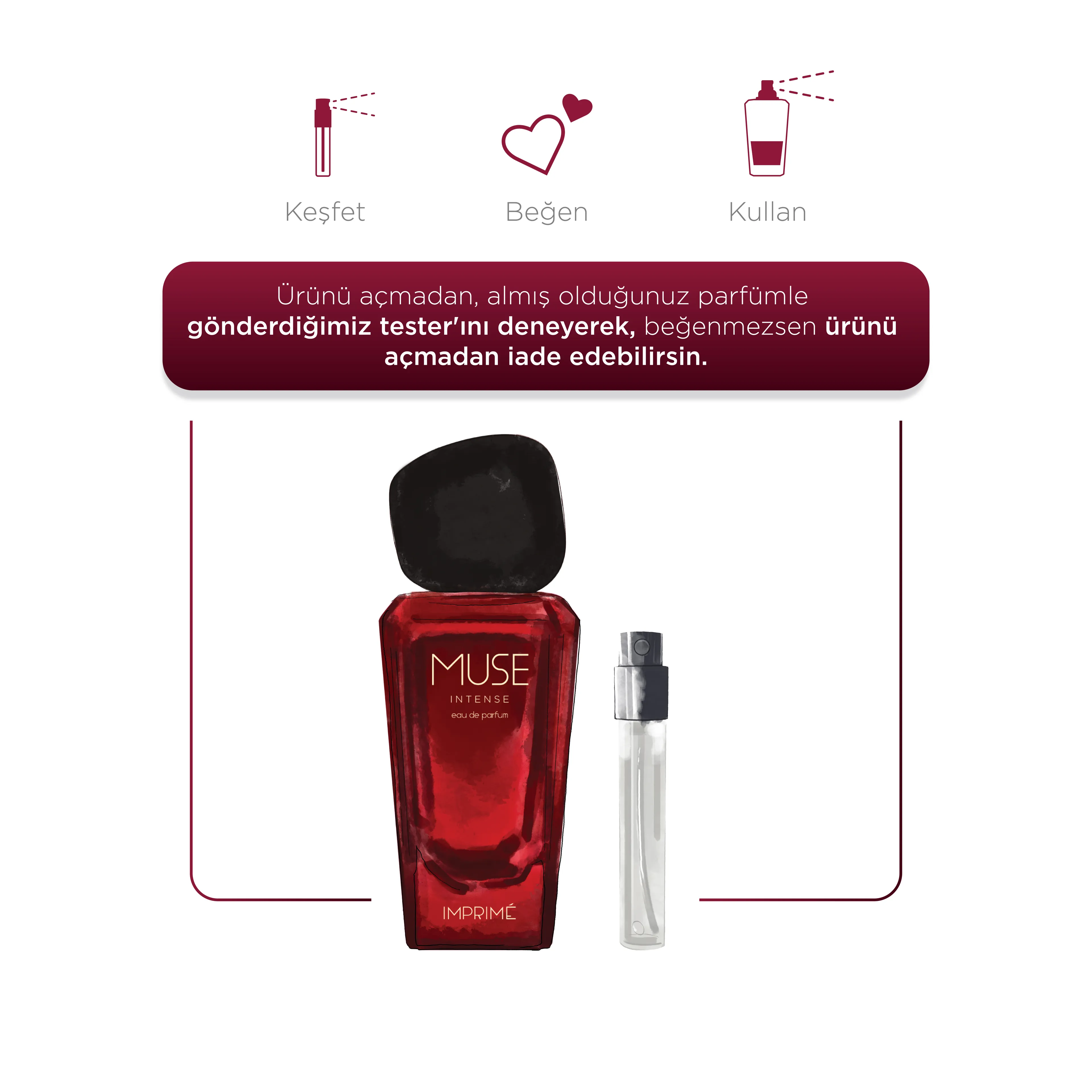 Muse Intense EDP Kadın Parfüm 50 ml | Çiçeksi ve Gurman | Frenk Üzümü, Çikolata, Vanilya, Pralin