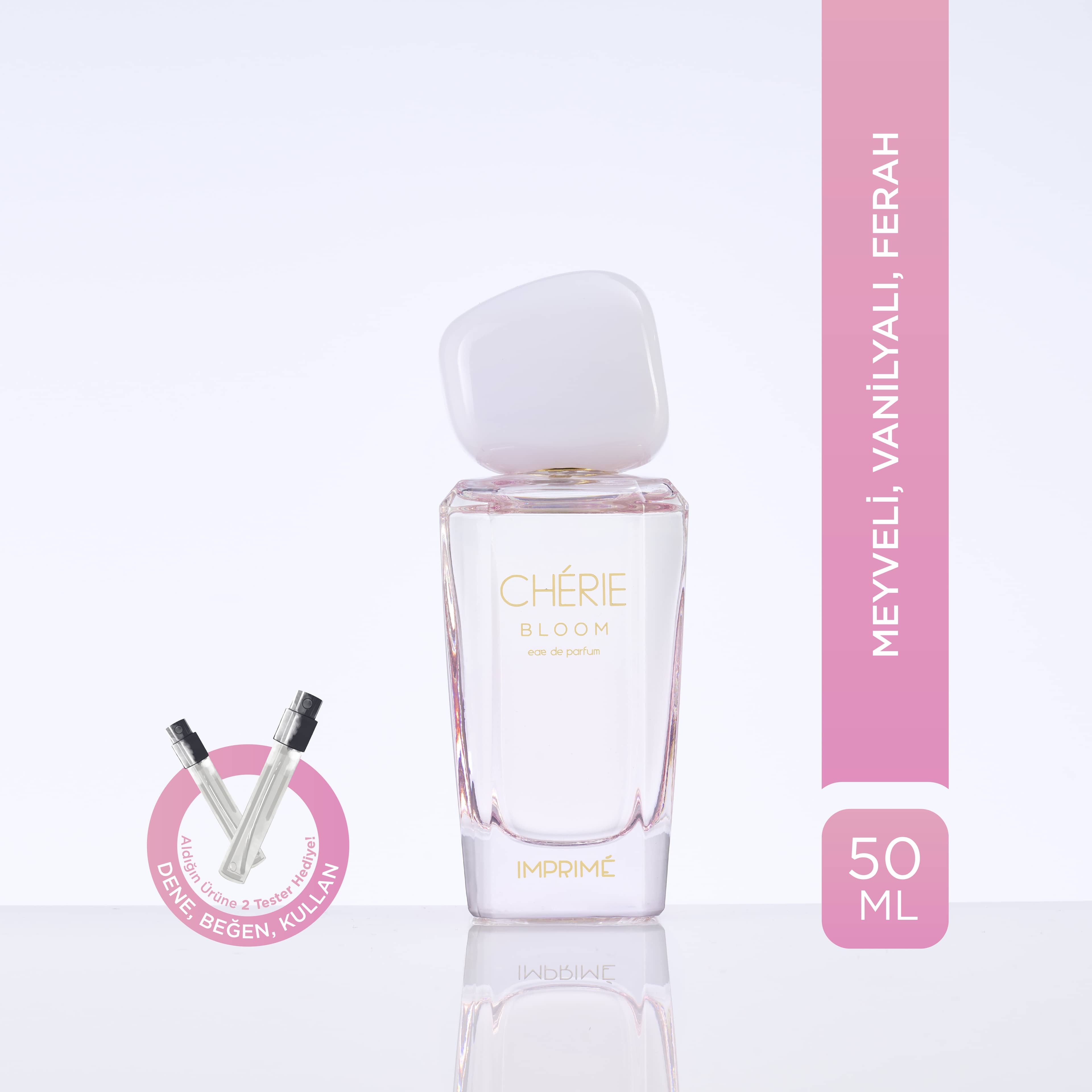 Chérie Bloom EDP Kadın Parfüm 50ml | Meyveli ve Vanilyalı | Şeftali, Müge, Vanilya, Misk