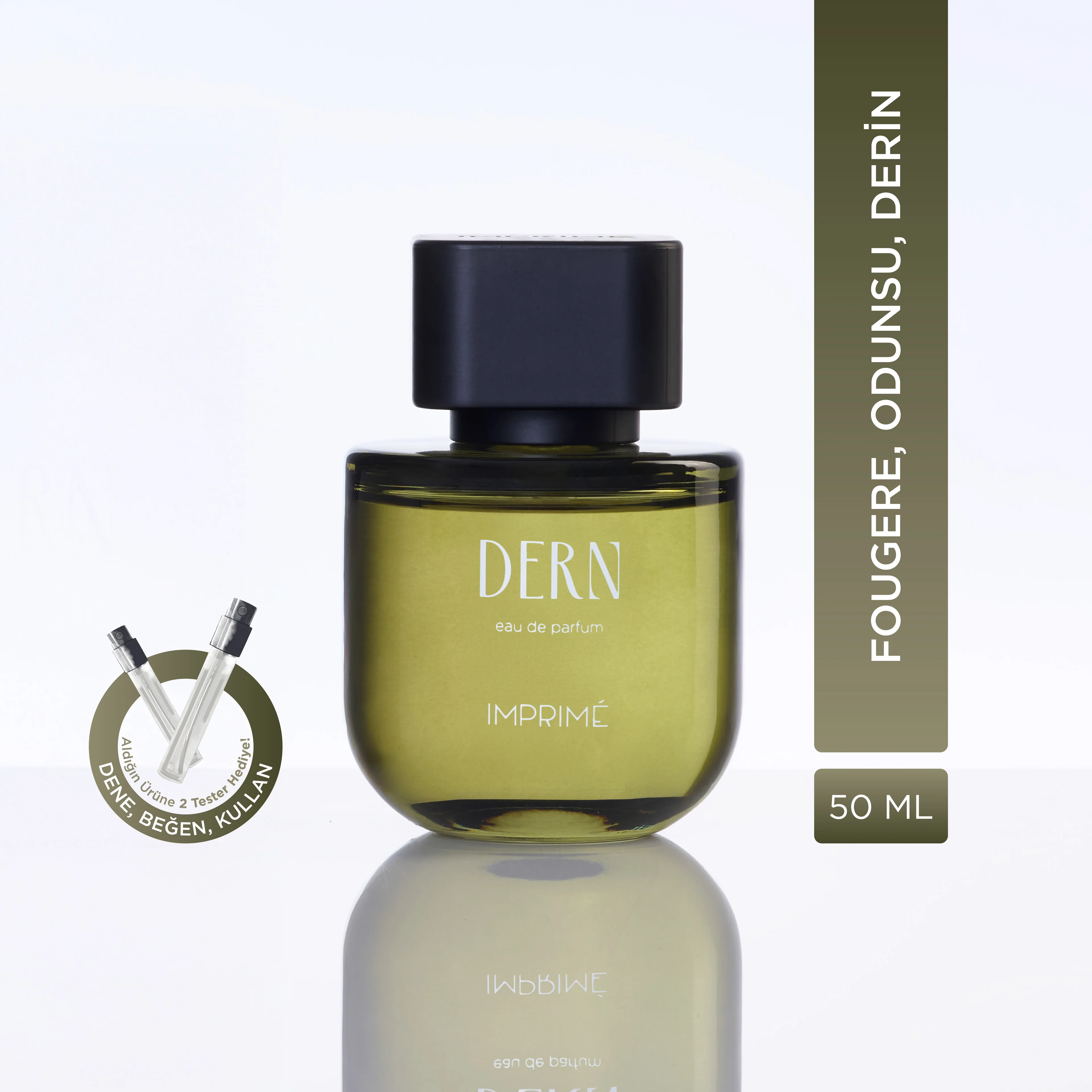 Imprime Dern EDP Erkek Parfüm 50ml | Fougere & Odunsu | Elma, Erik, Tarçın, Lavanta, Bal, Amber, Vanilya 