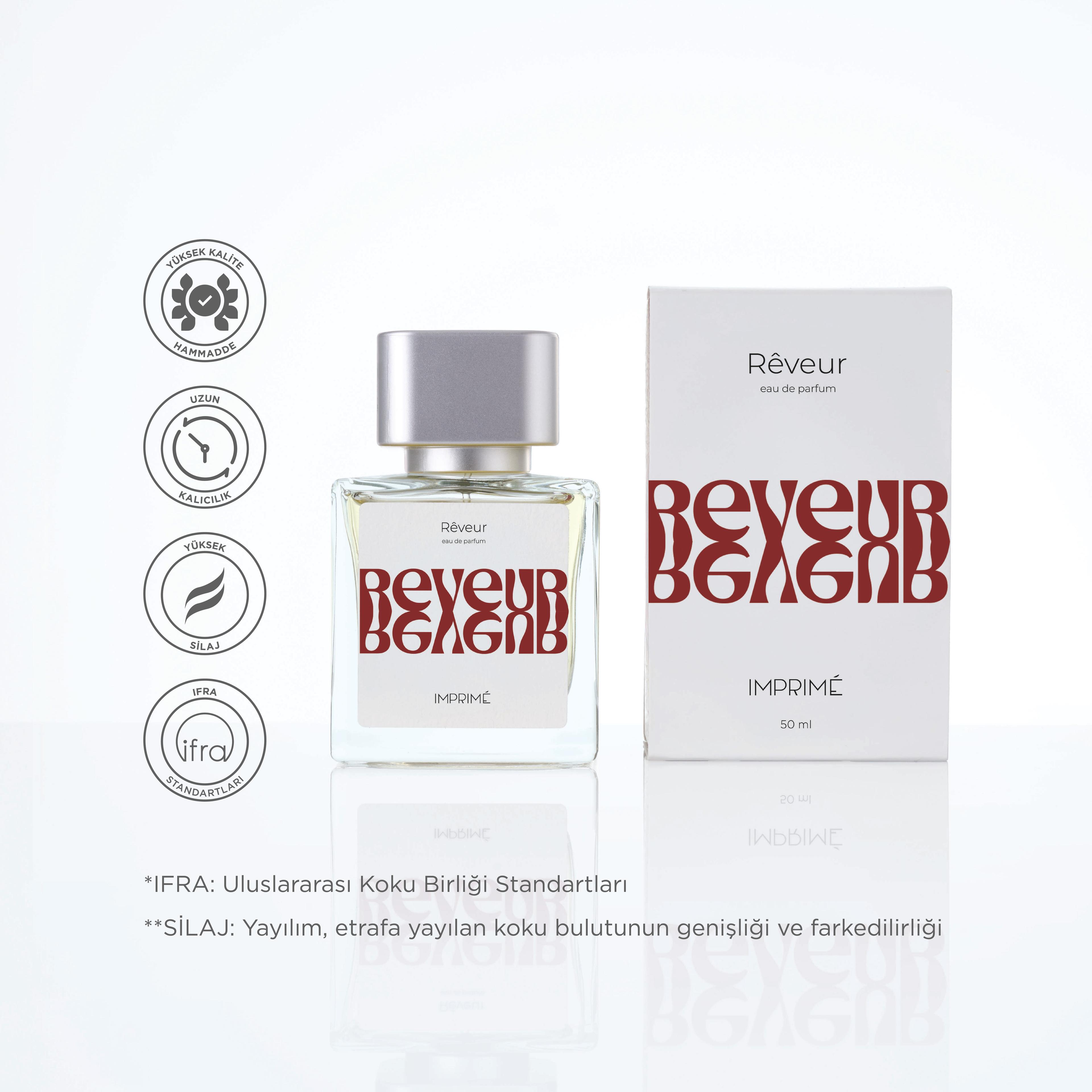 Rêveur Edp Unisex Parfüm 50ml | Narenciye, Baharat |mandalina, Elma, Biberiye, Gül, Vanilya, Sandal