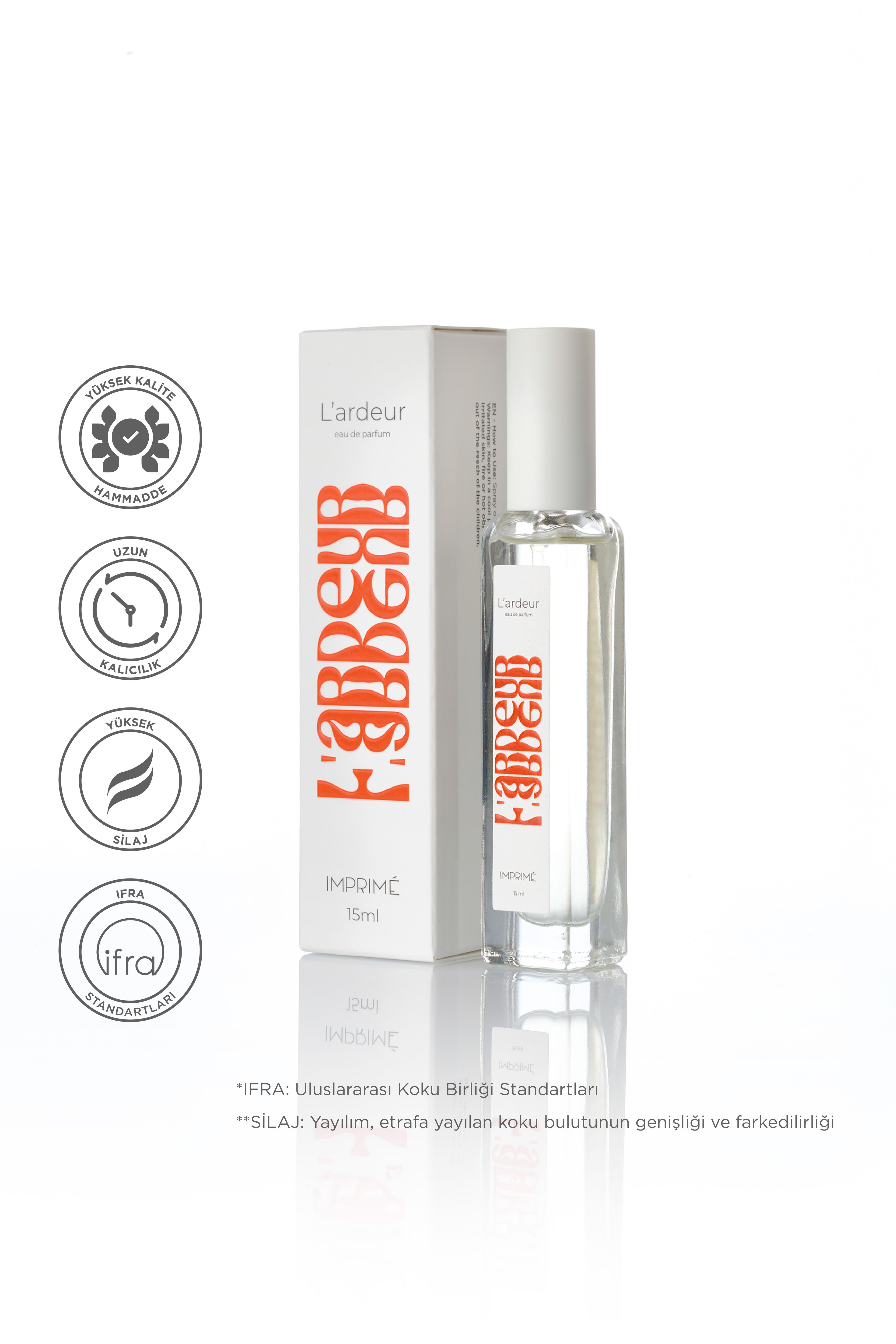 Imprime L'ARDEUR  Edp Parfüm 15 ml Seyahat Boy | Oryantal, Çiçeksi | Ahududu, Safran, Gül, Manolya, Amber, Vetiver