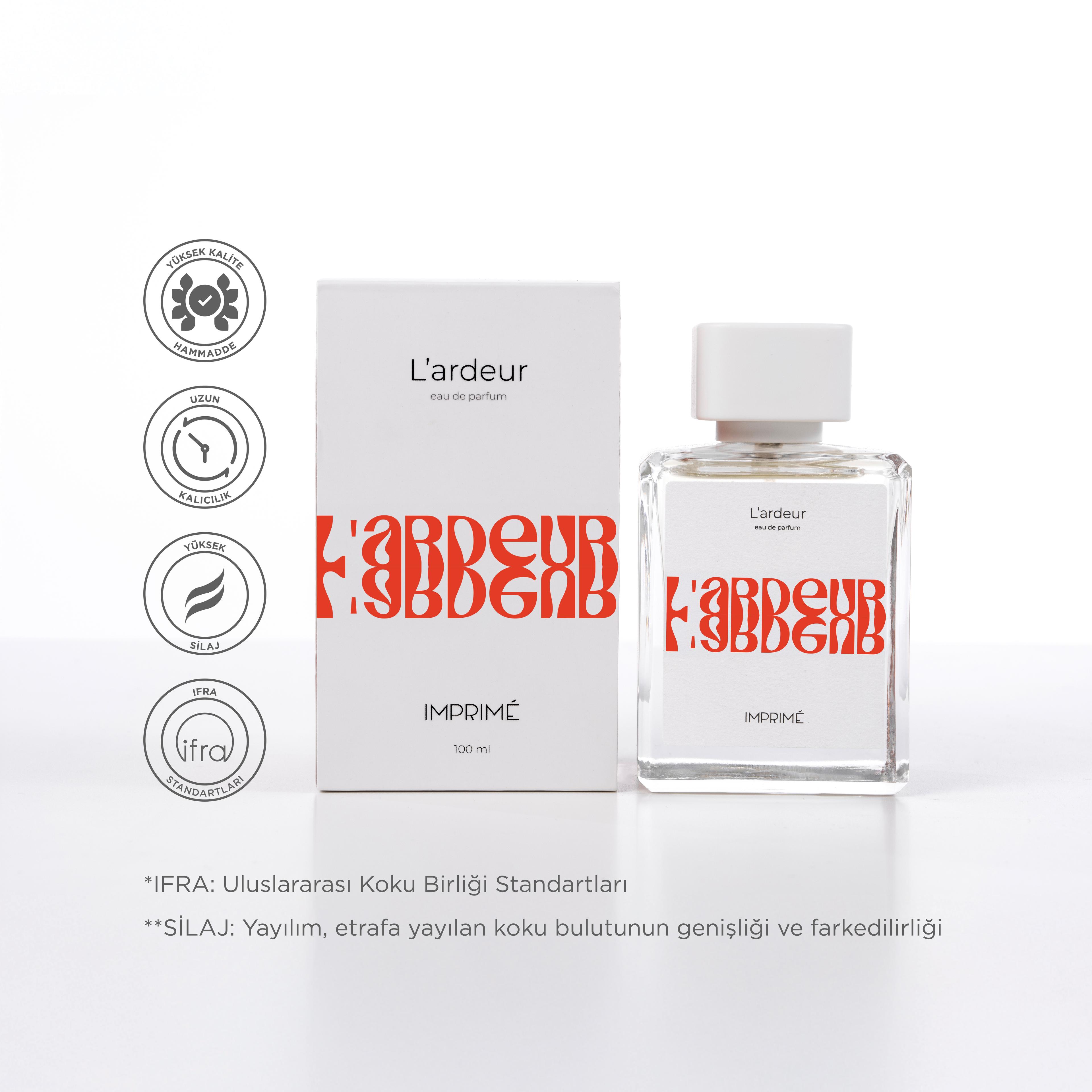 L'ardeur EDP 100 ml Parfüm | Oryantal Çiçeksi | Ahududu, Safran, Gül, Manolya, Amber, Vetiver