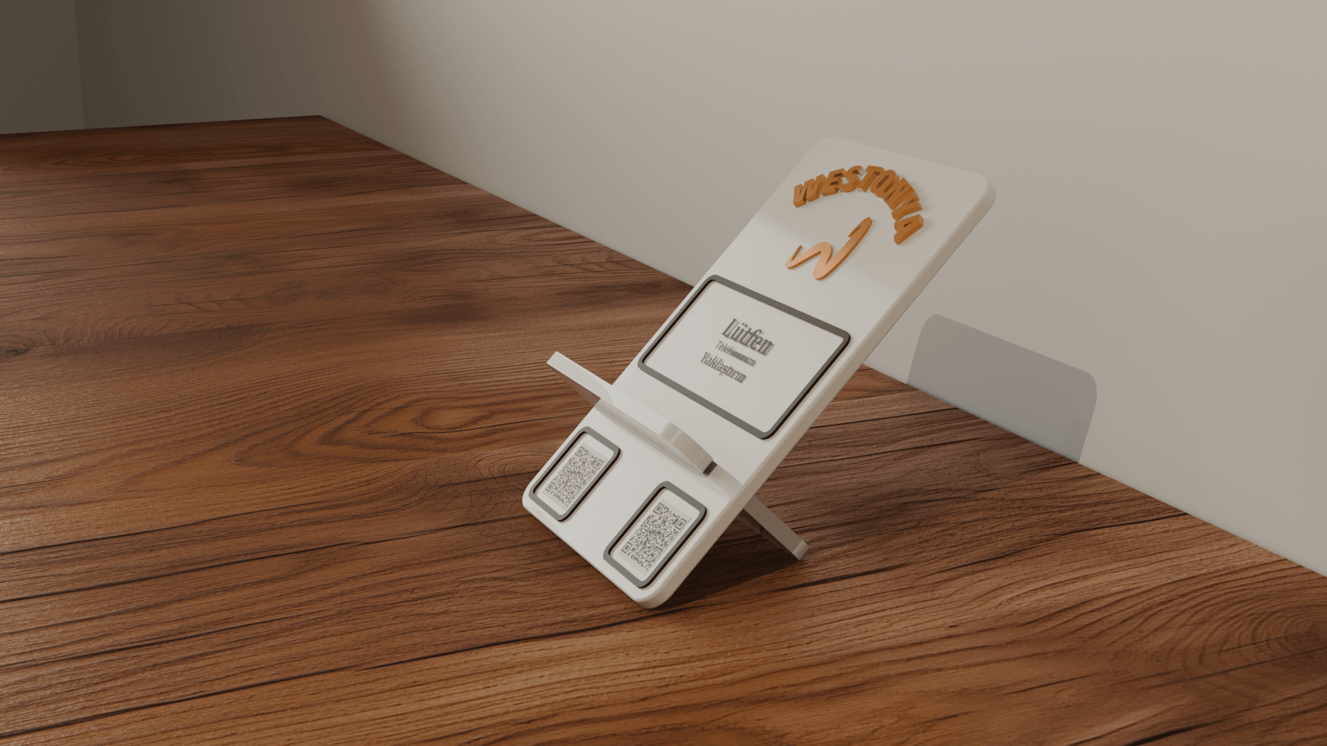 Restoran ve Kafelere Özel Masaüstü NFC ve QR Menü (Kişiselleştirilebilir)
