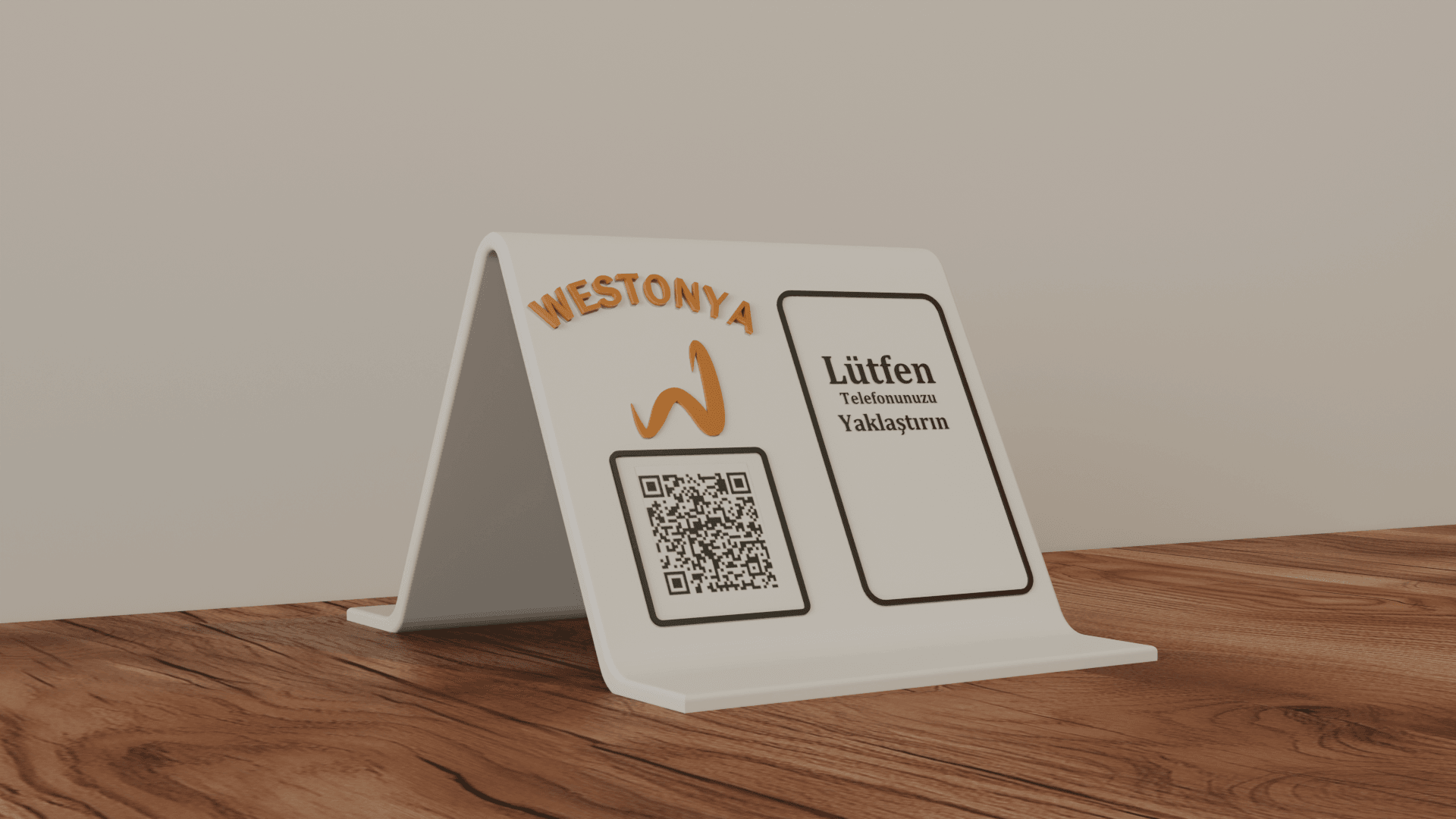 Restoran ve Kafelere Özel Masaüstü NFC ve QR Menü (Kişiselleştirilebilir)