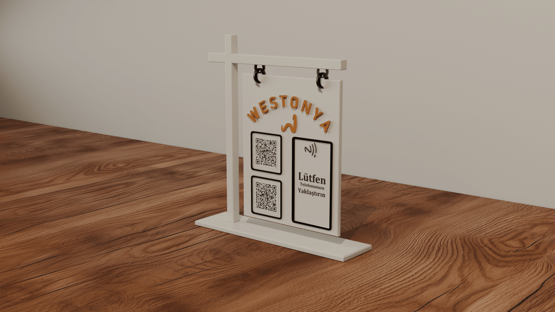 Restoran ve Kafelere Özel Masaüstü NFC ve QR Menü (Kişiselleştirilebilir)