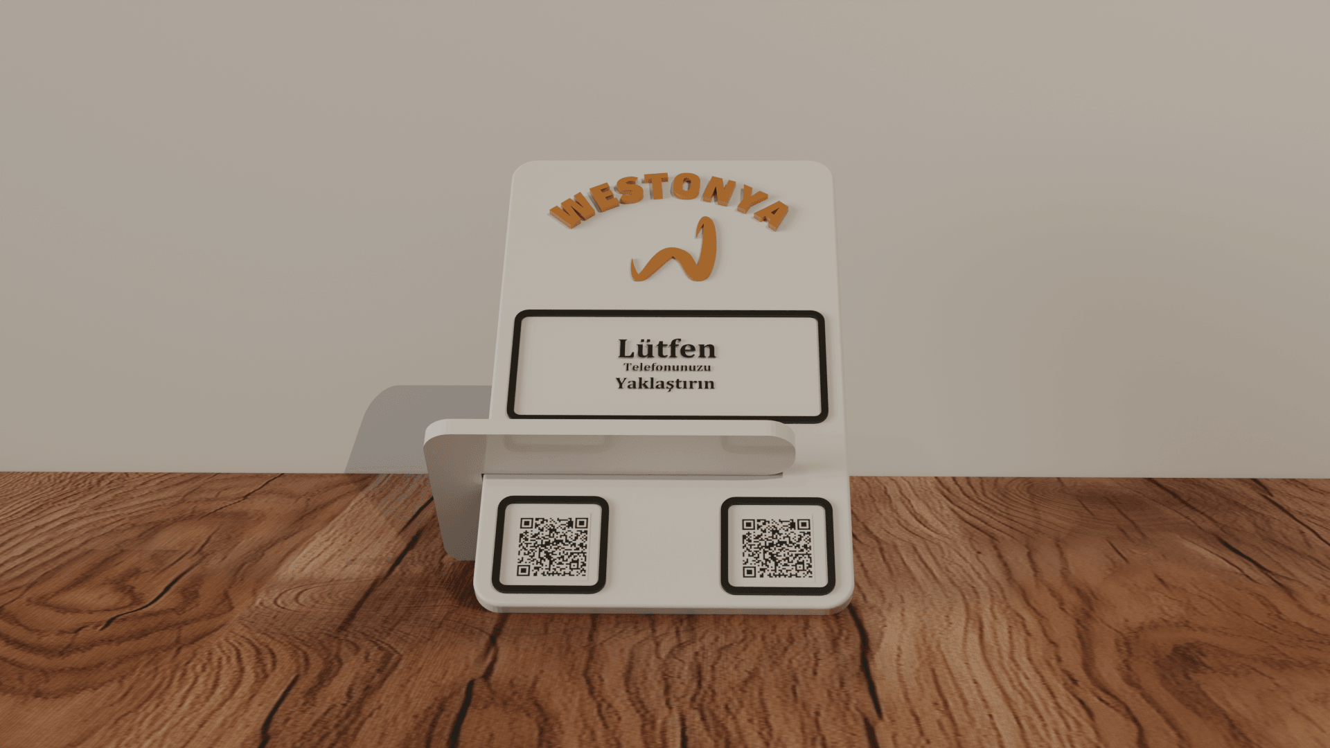 Restoran ve Kafelere Özel Masaüstü NFC ve QR Menü (Kişiselleştirilebilir)