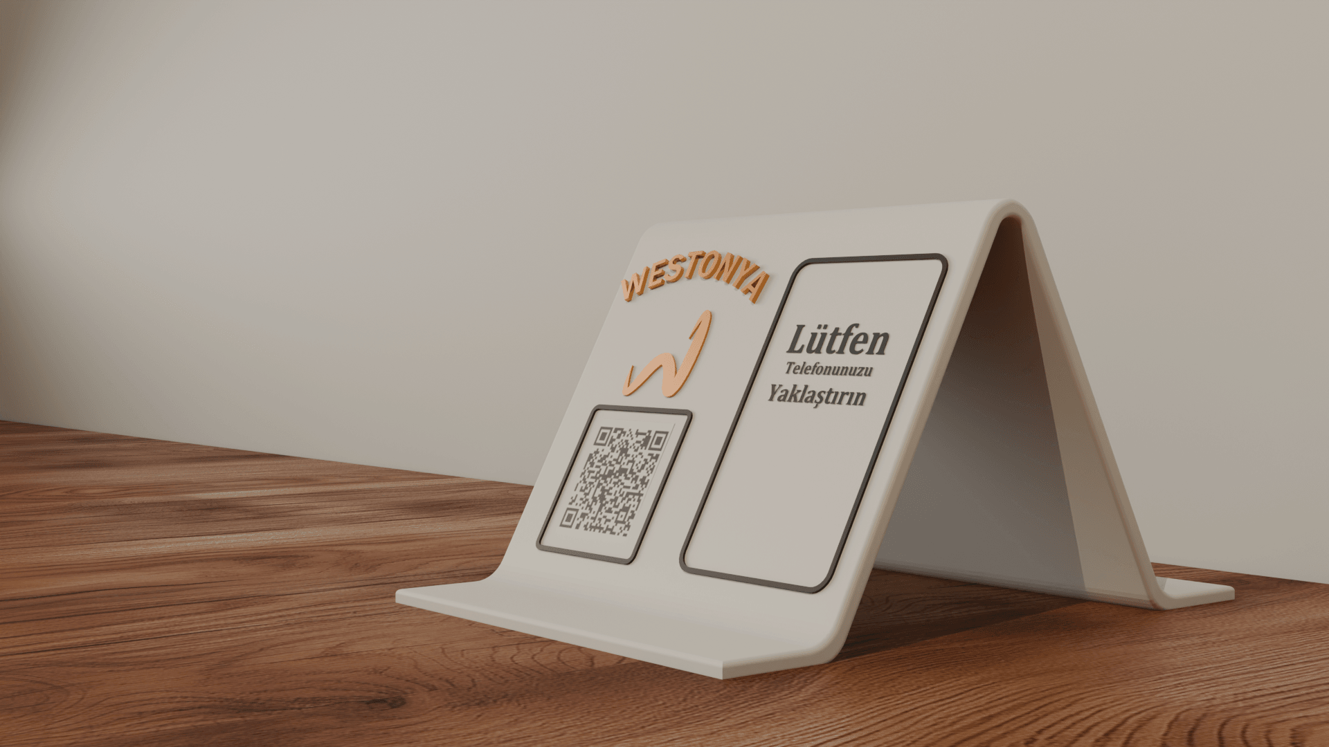 Restoran ve Kafelere Özel Masaüstü NFC ve QR Menü (Kişiselleştirilebilir)