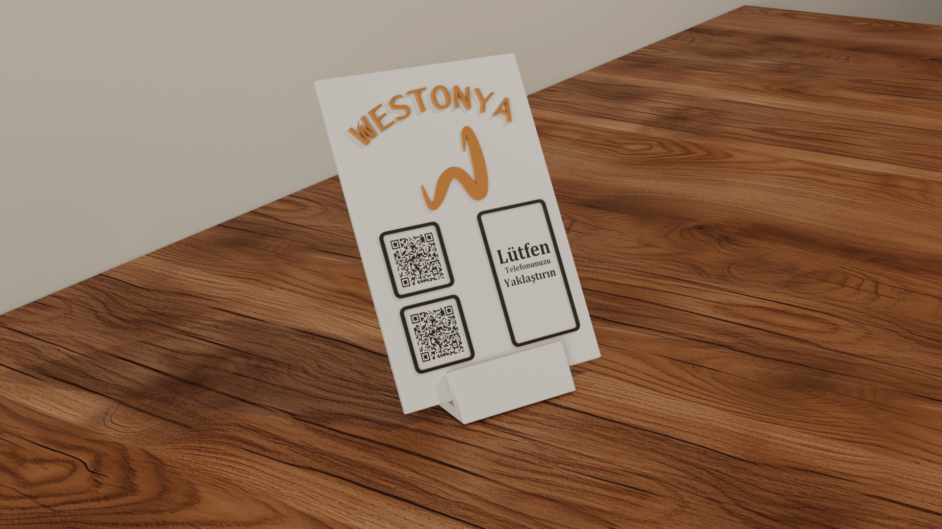 Restoran ve Kafelere Özel Masaüstü NFC ve QR Menü (Kişiselleştirilebilir)