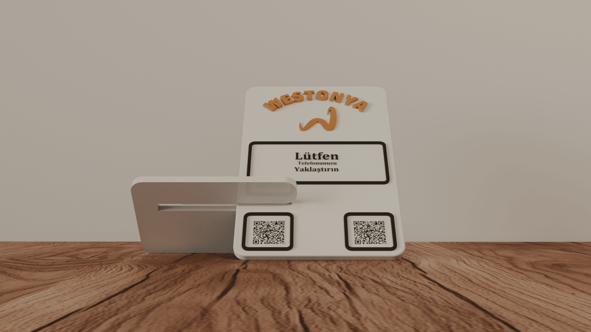 Restoran ve Kafelere Özel Masaüstü NFC ve QR Menü (Kişiselleştirilebilir)