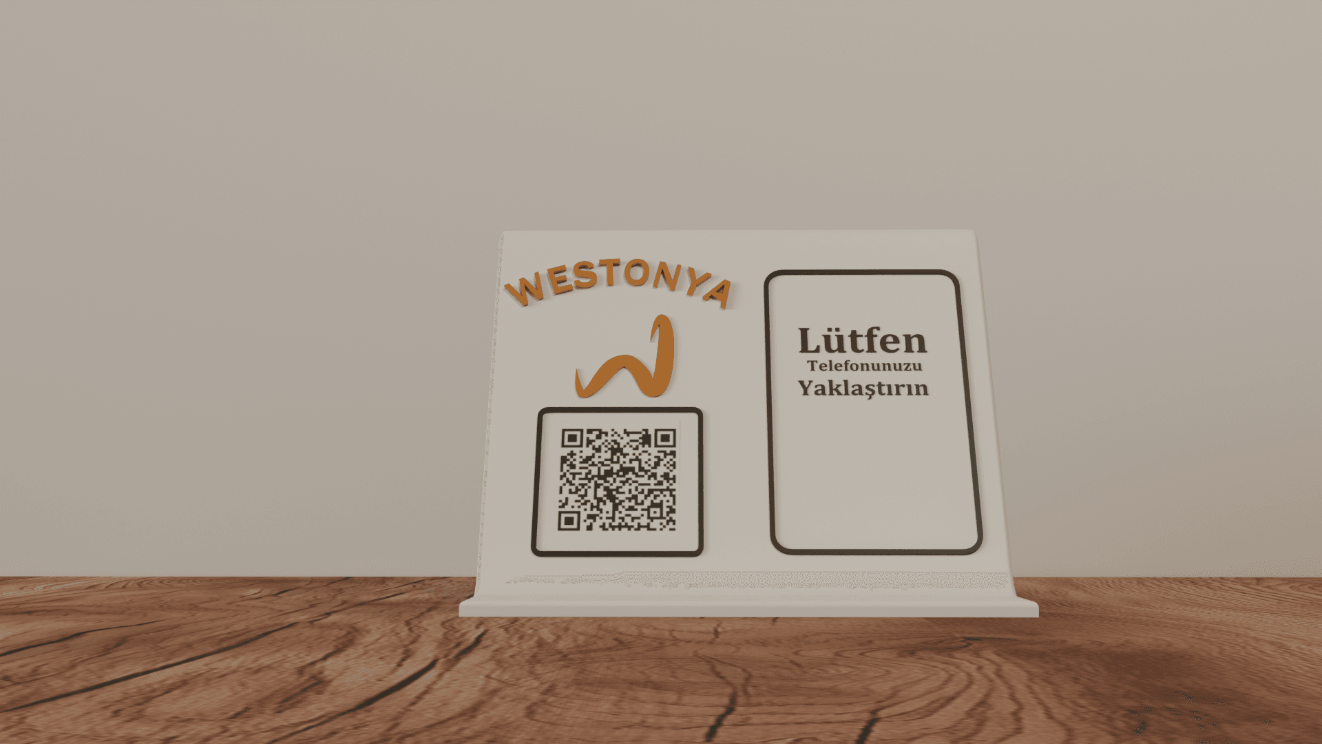 Restoran ve Kafelere Özel Masaüstü NFC ve QR Menü (Kişiselleştirilebilir)
