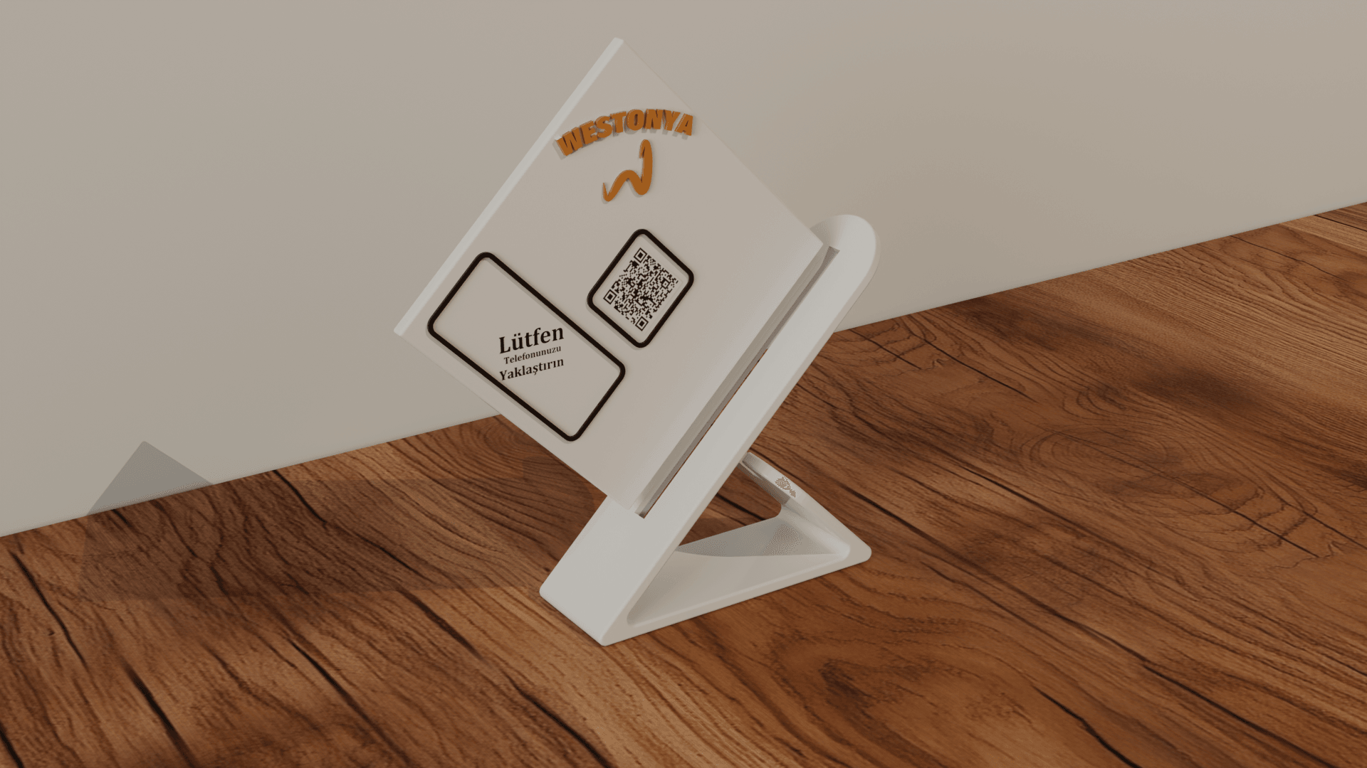 Restoran ve Kafelere Özel Masaüstü NFC ve QR Menü (Kişiselleştirilebilir)