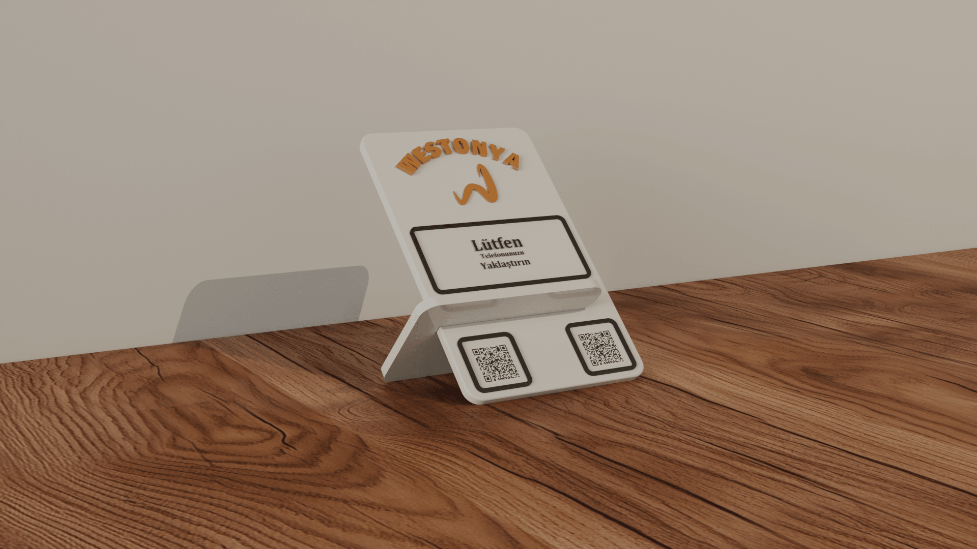 Restoran ve Kafelere Özel Masaüstü NFC ve QR Menü (Kişiselleştirilebilir)