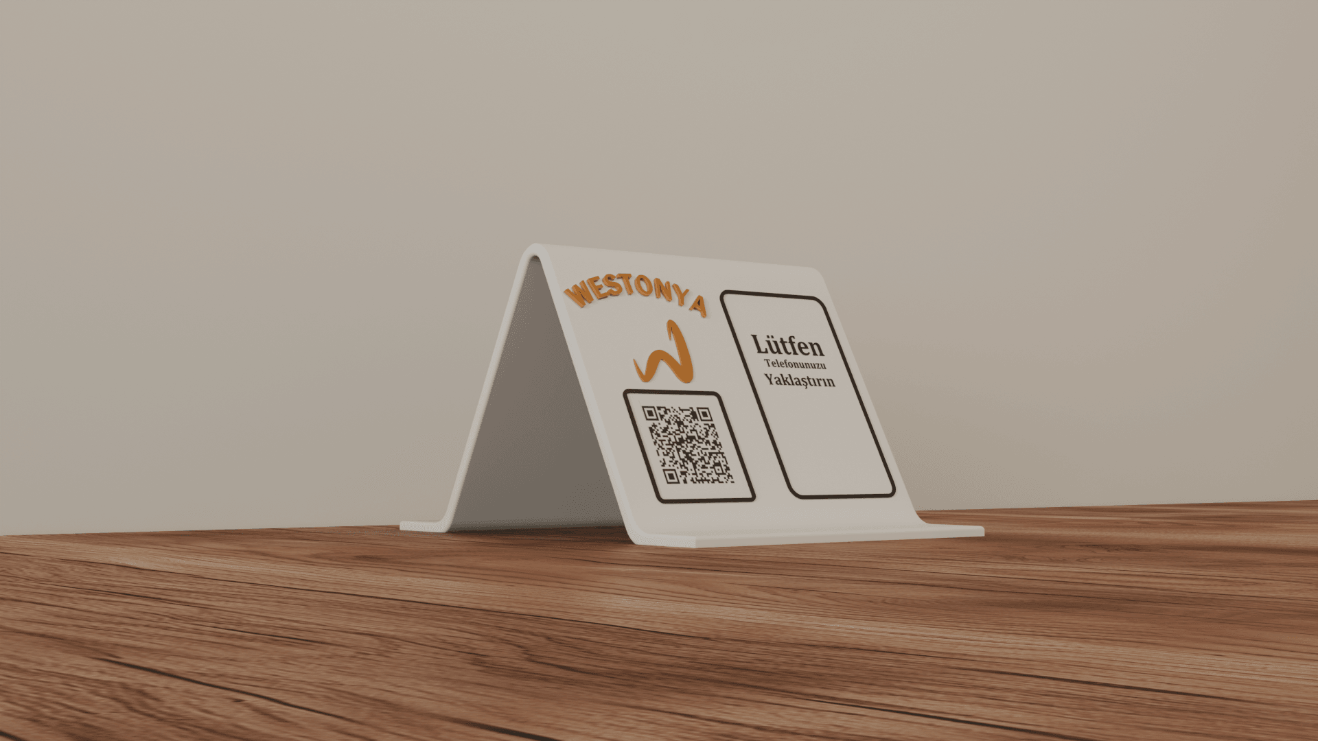 Restoran ve Kafelere Özel Masaüstü NFC ve QR Menü (Kişiselleştirilebilir)