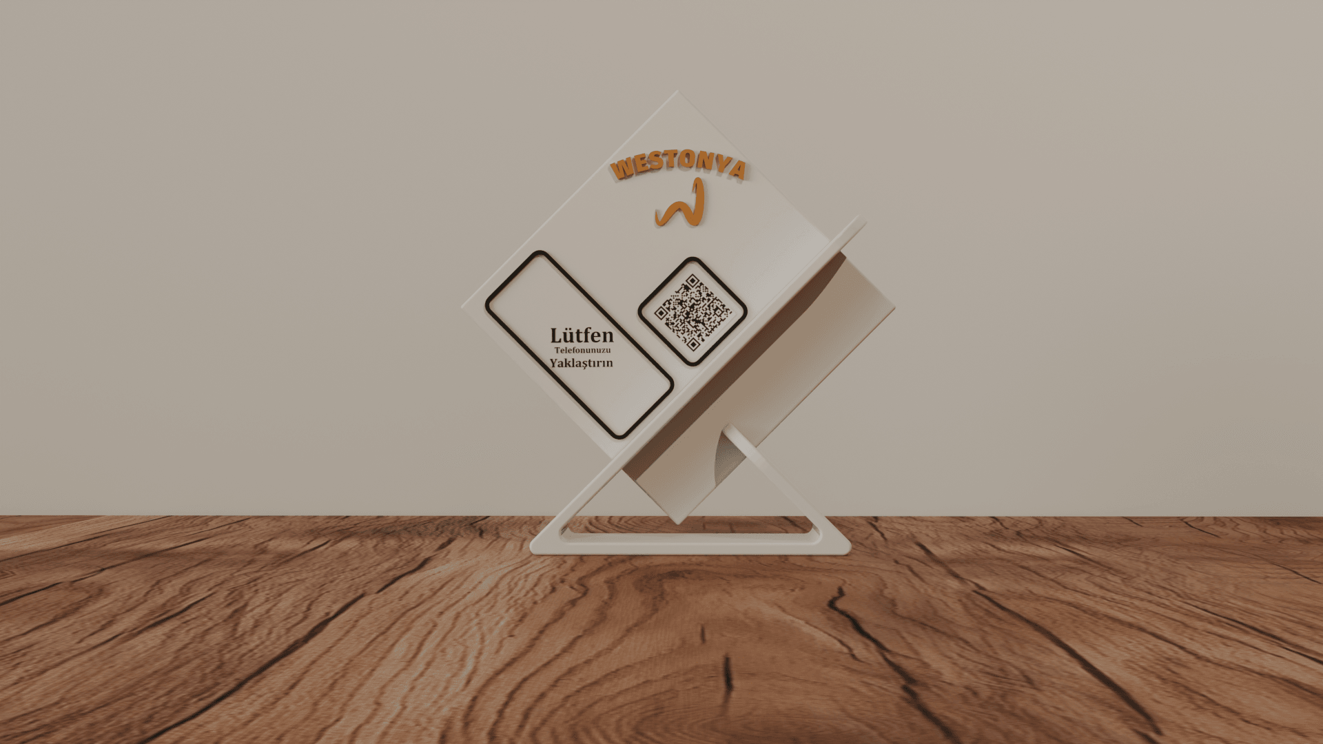 Restoran ve Kafelere Özel Masaüstü NFC ve QR Menü (Kişiselleştirilebilir)