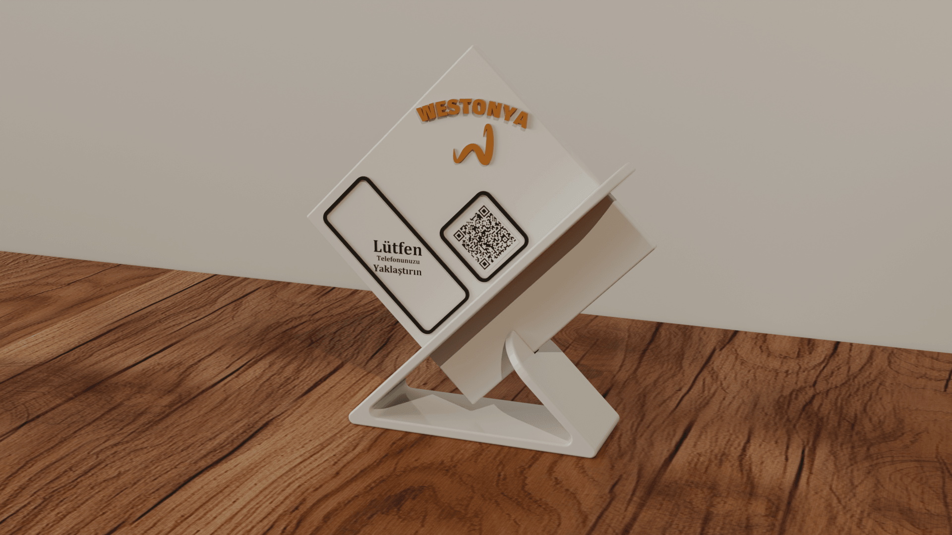 Restoran ve Kafelere Özel Masaüstü NFC ve QR Menü (Kişiselleştirilebilir)
